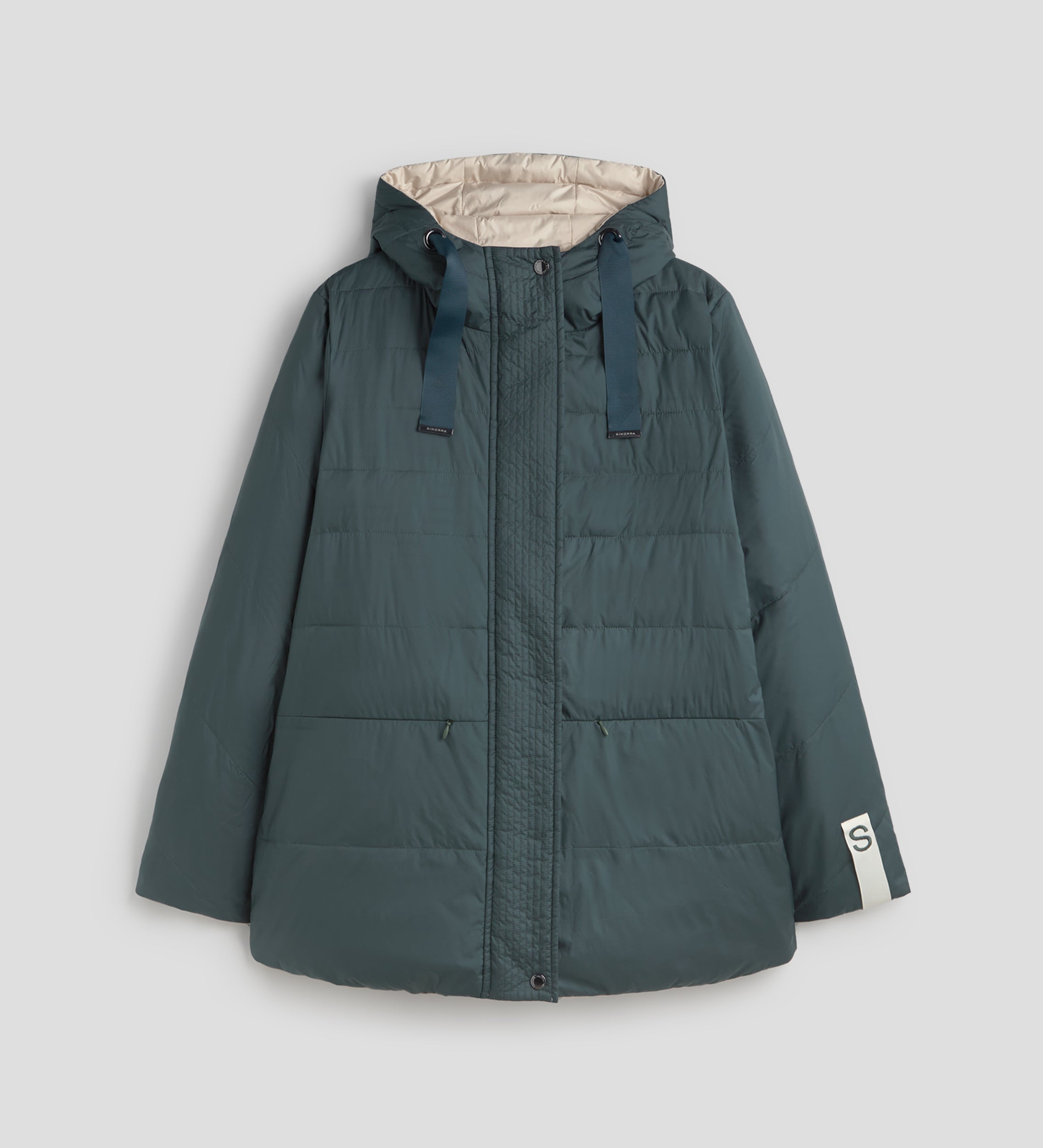 Short reversible down jacket
