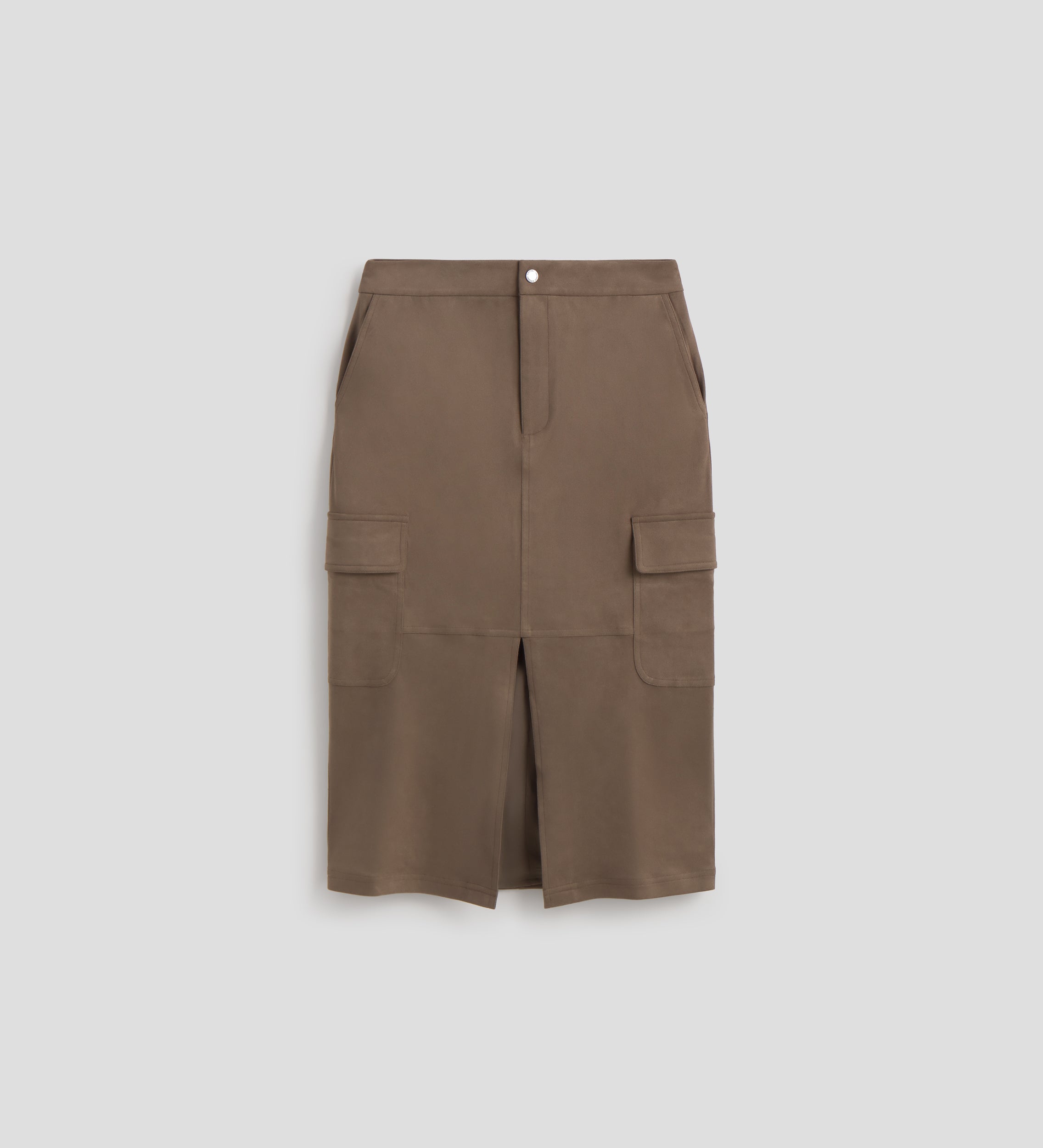 Suede pencil skirt
