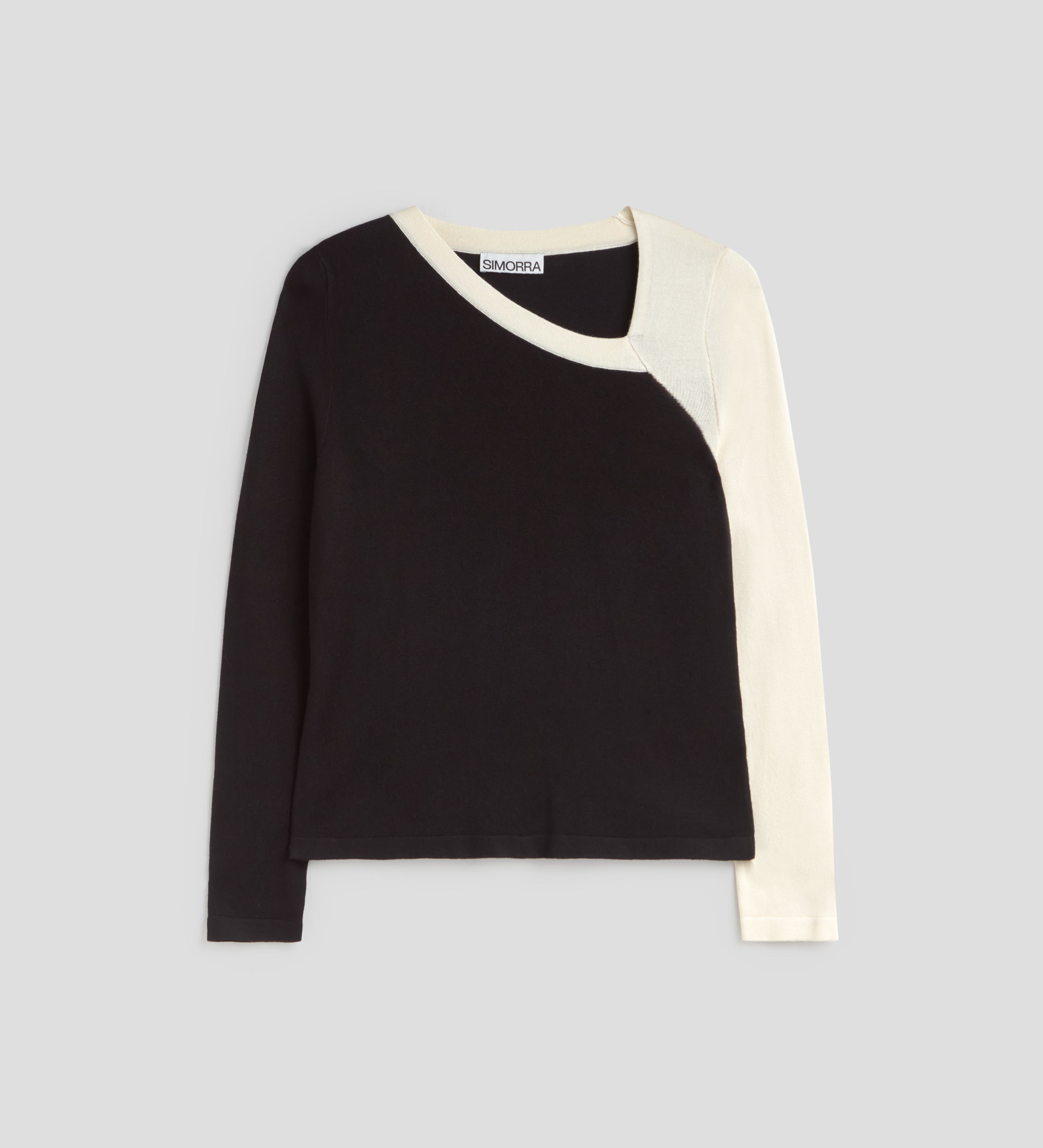 Asymmetrical neckline sweater