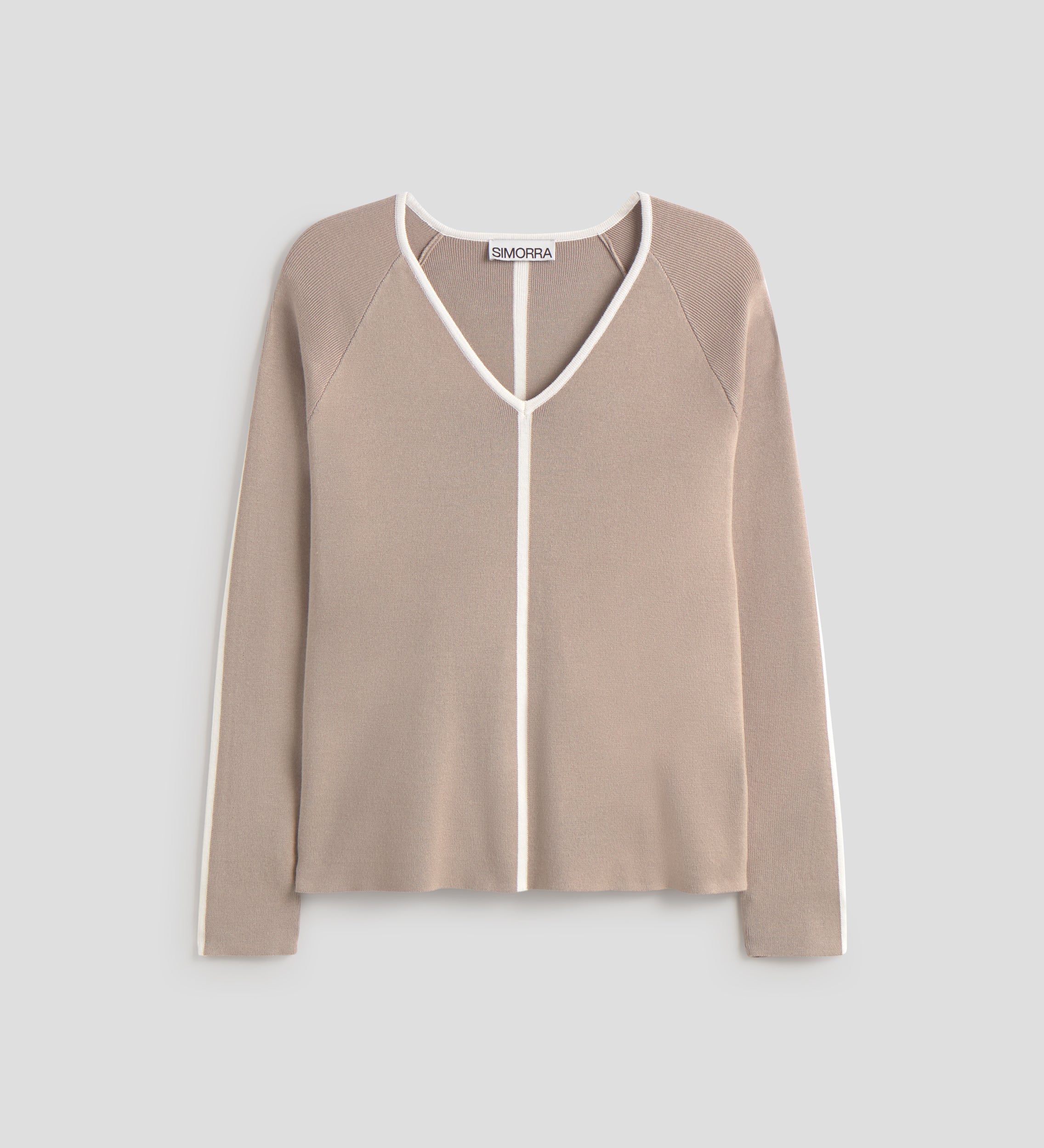 Jersey escote pico bicolor