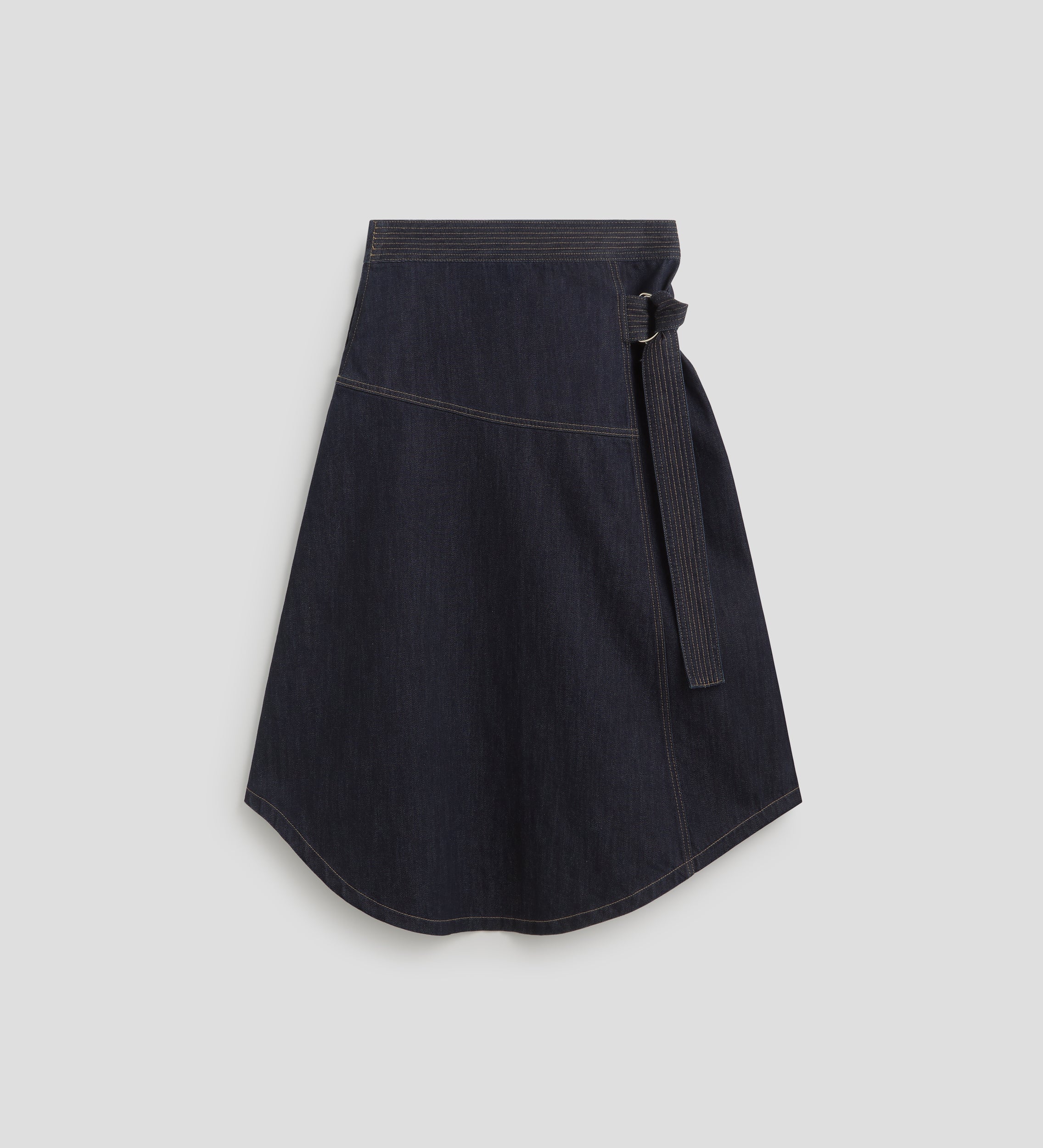 Falda denim pespuntes