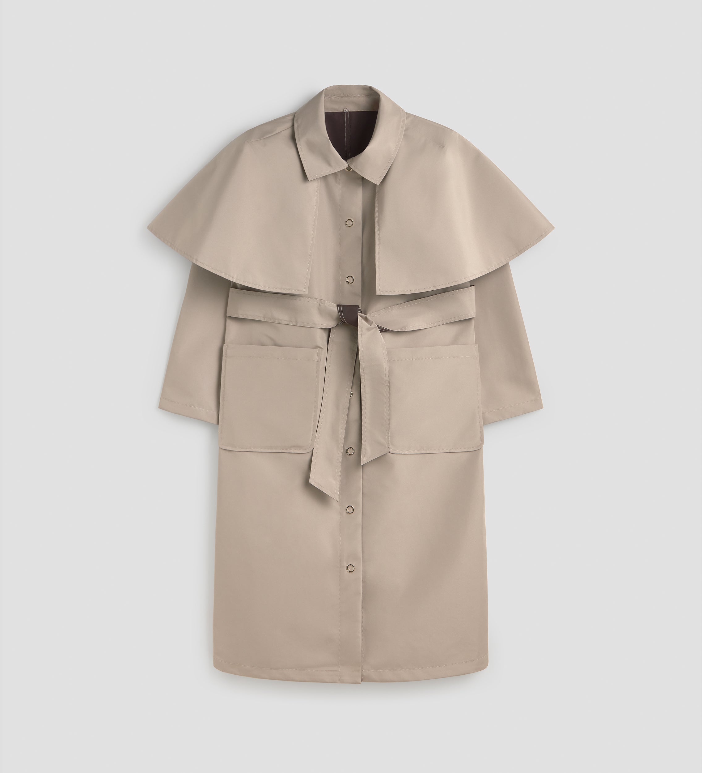 Reversible cape trench coat