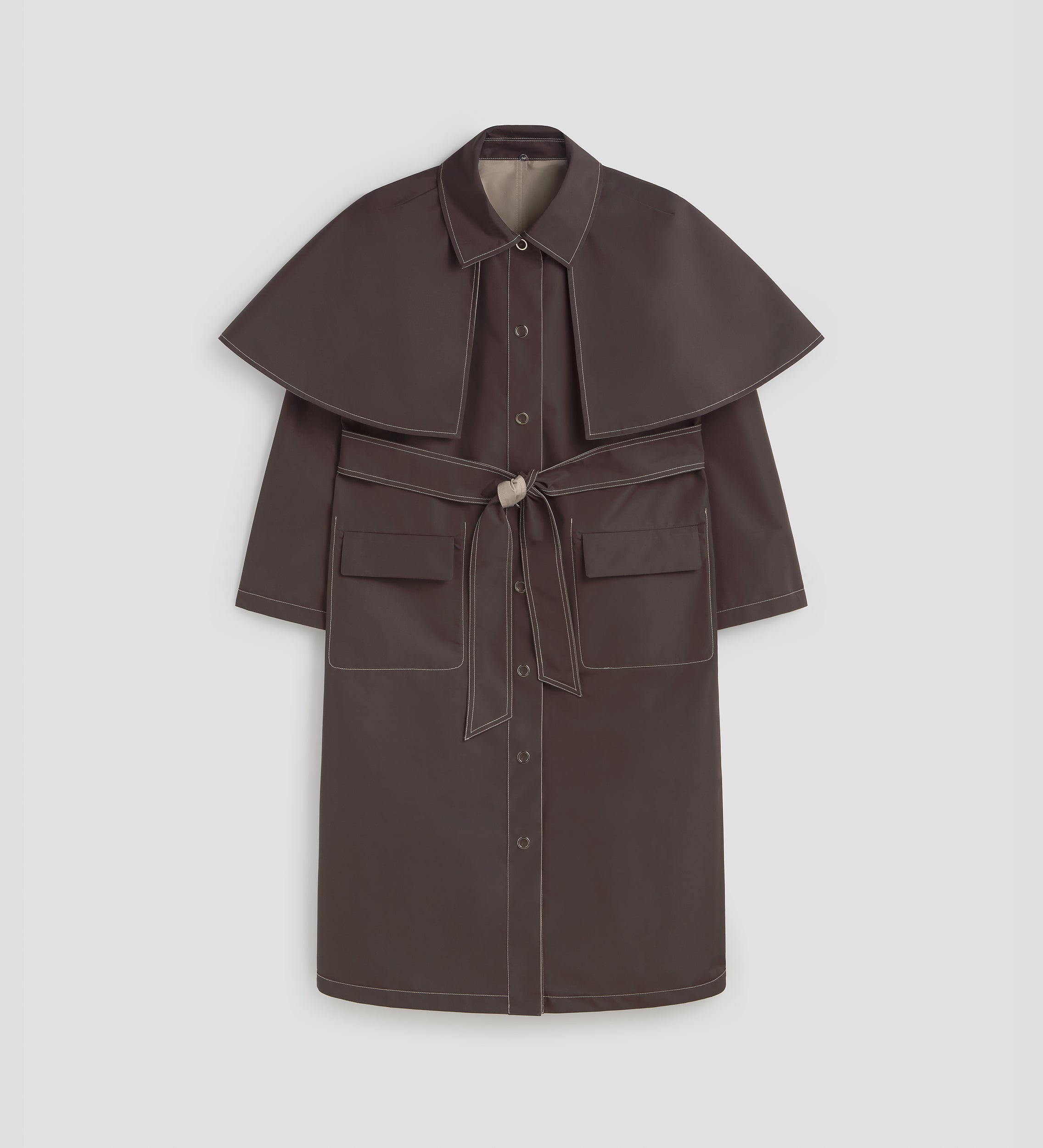 Reversible cape trench coat