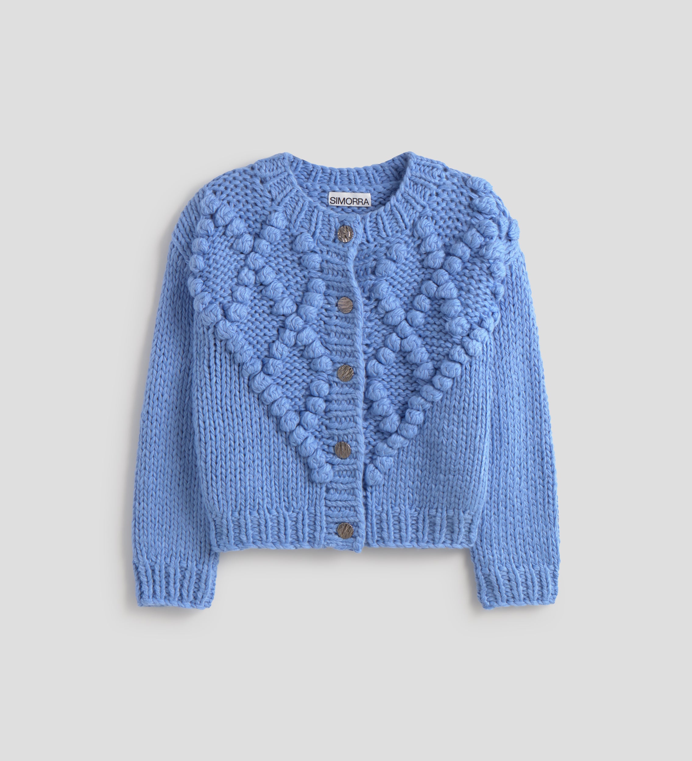 Veste en tricot brodée 3D