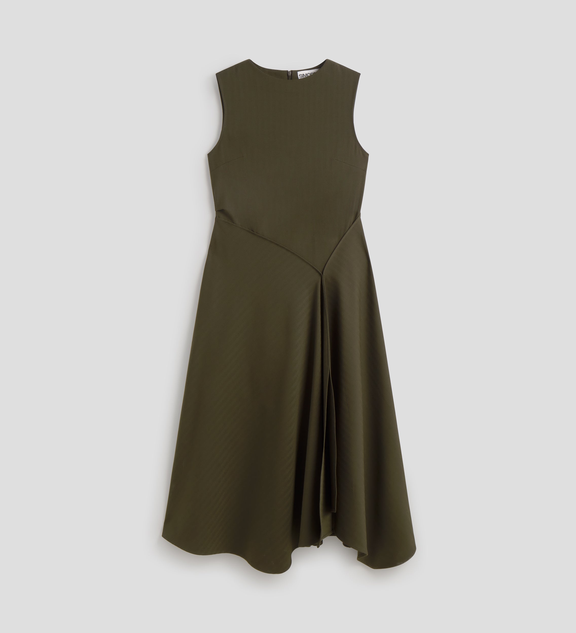 Vestido sisado asimétrico