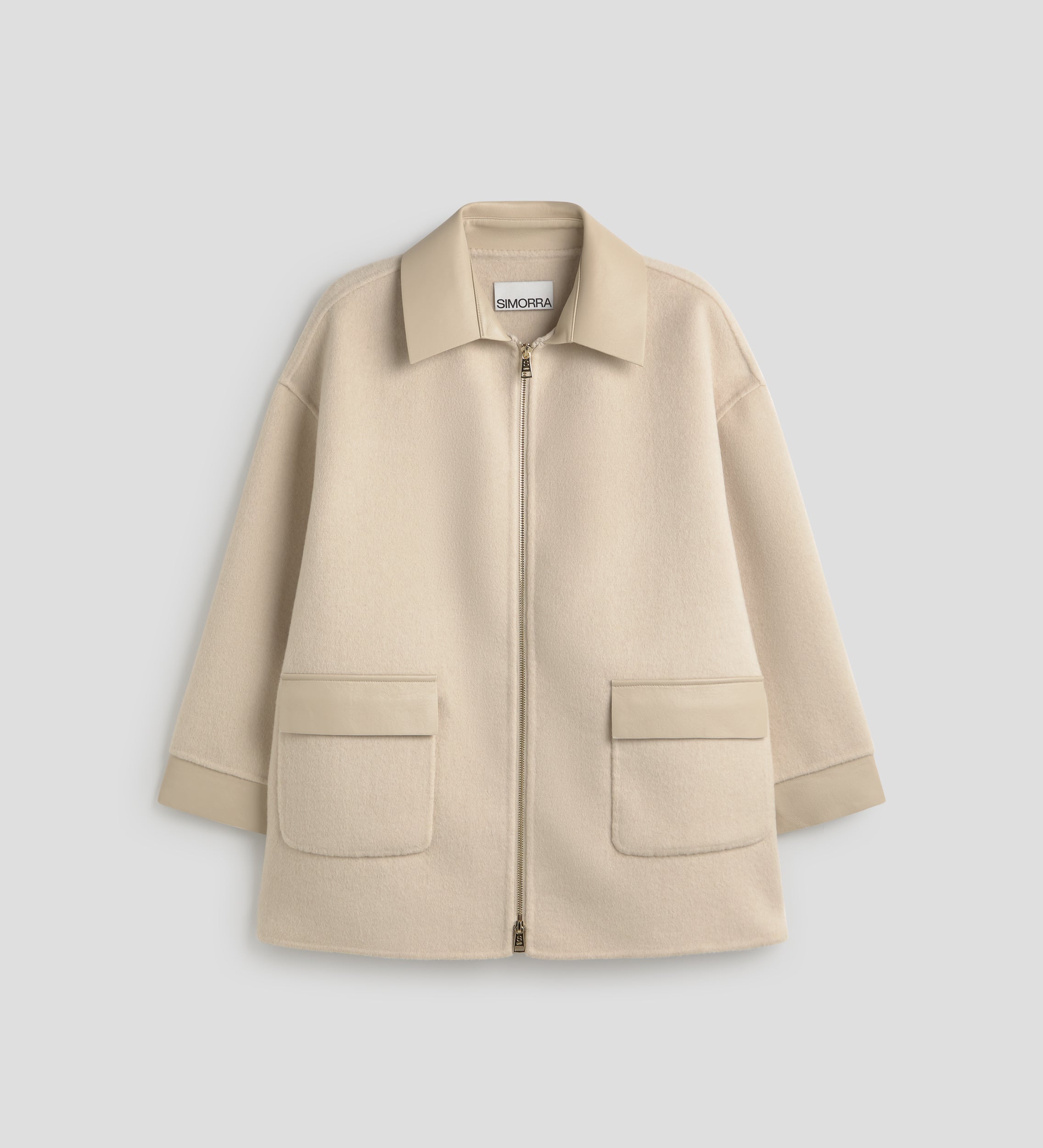 Veste laine bi-matière