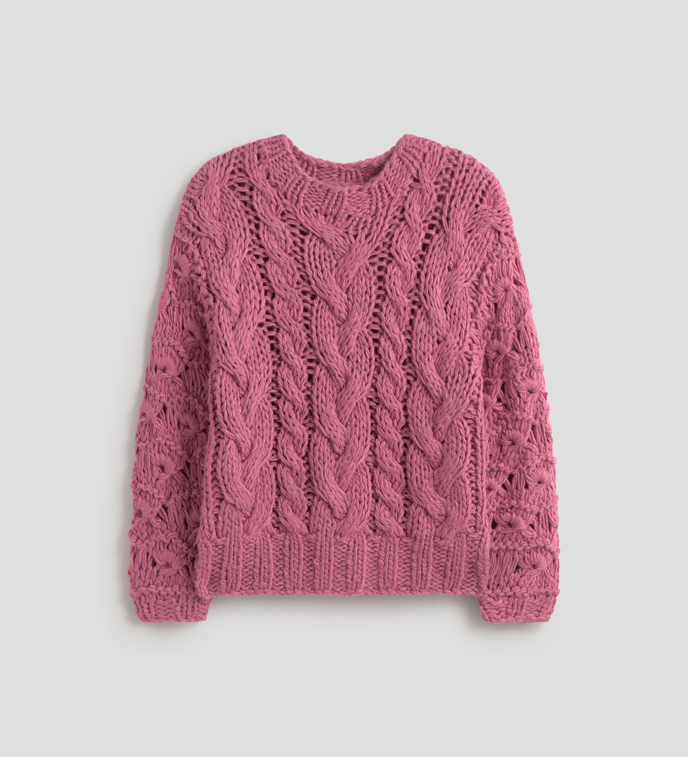 Pull tressé à main