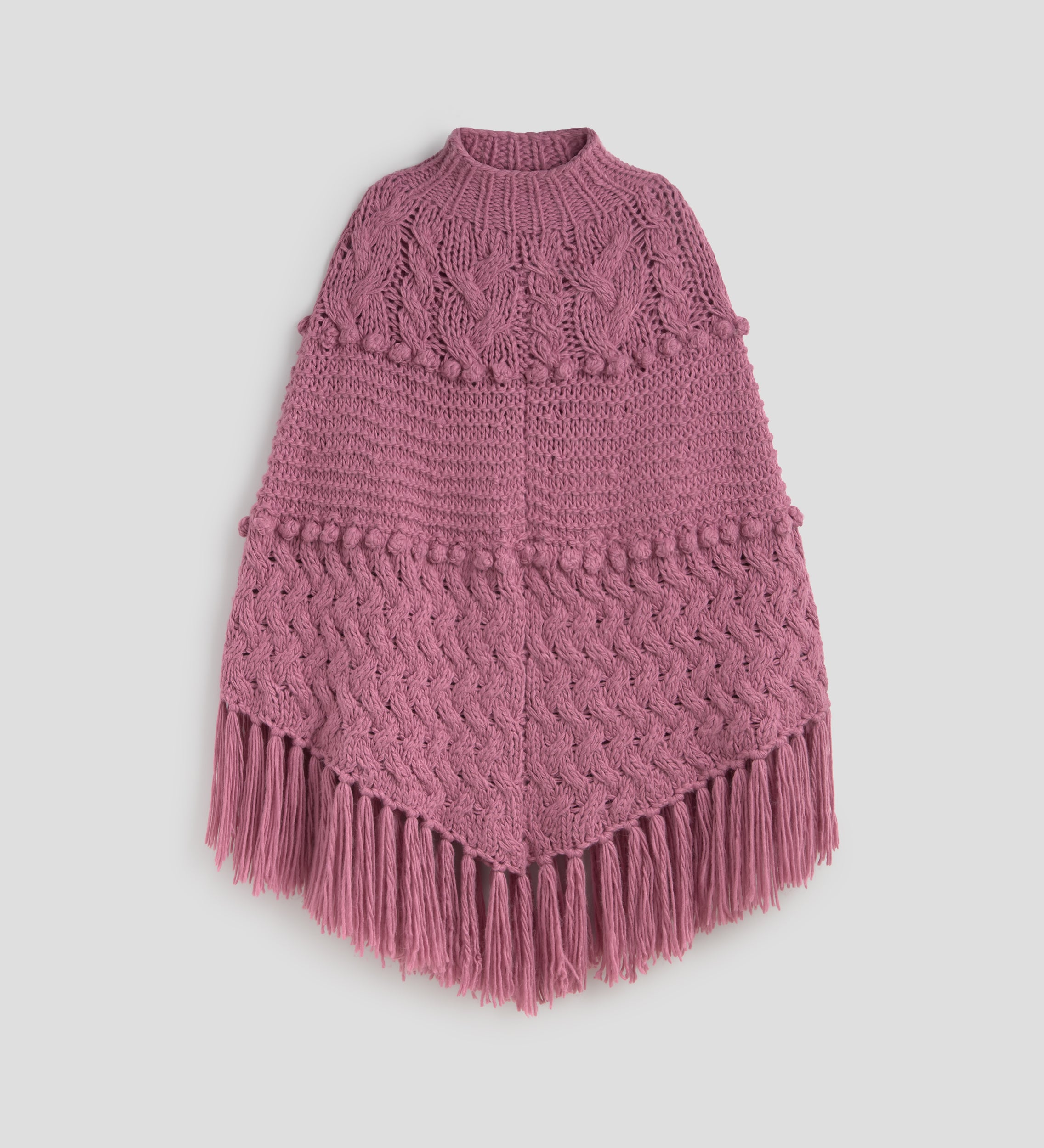 Handmade knitted poncho