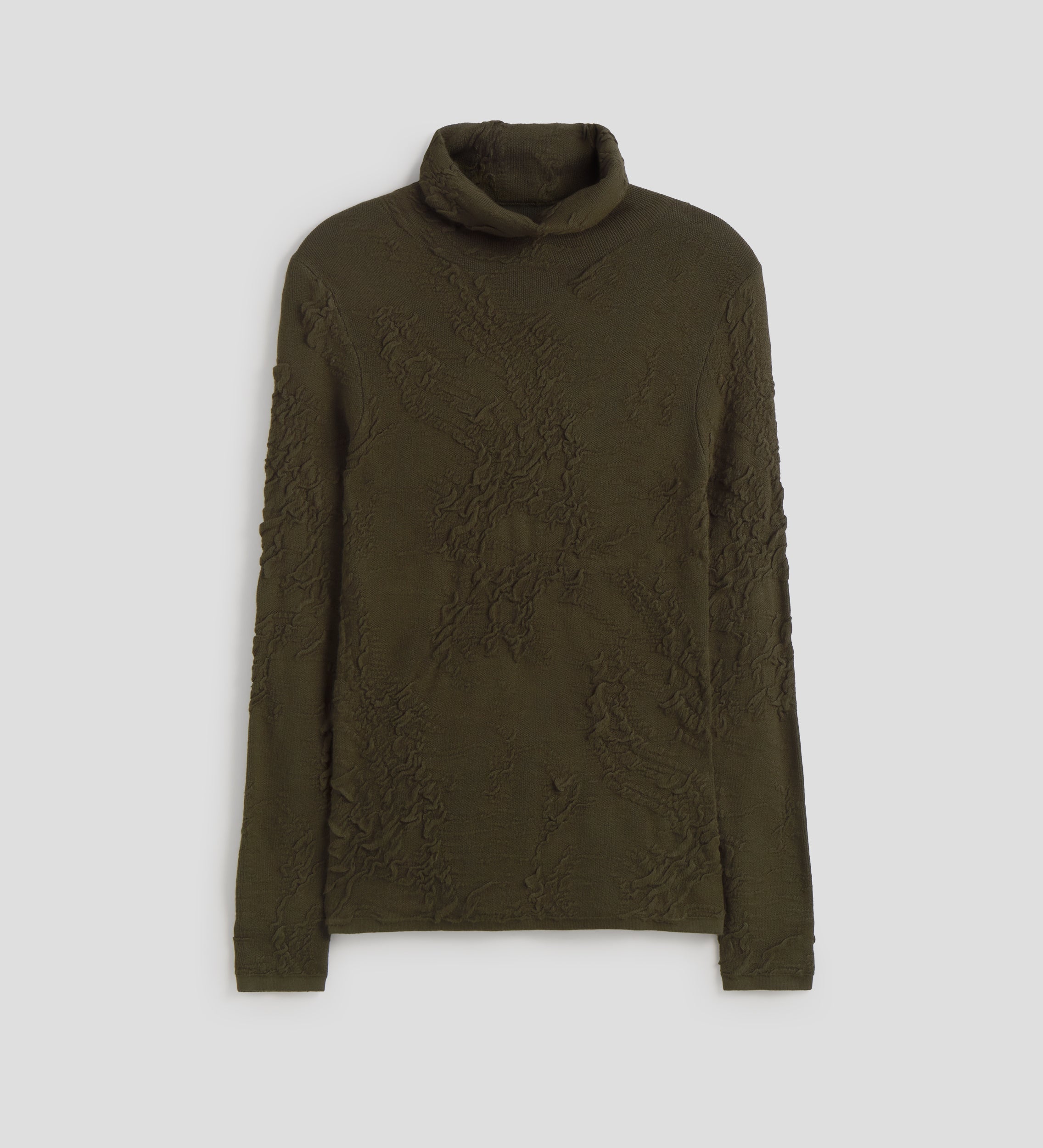 Textured turtleneck sweater