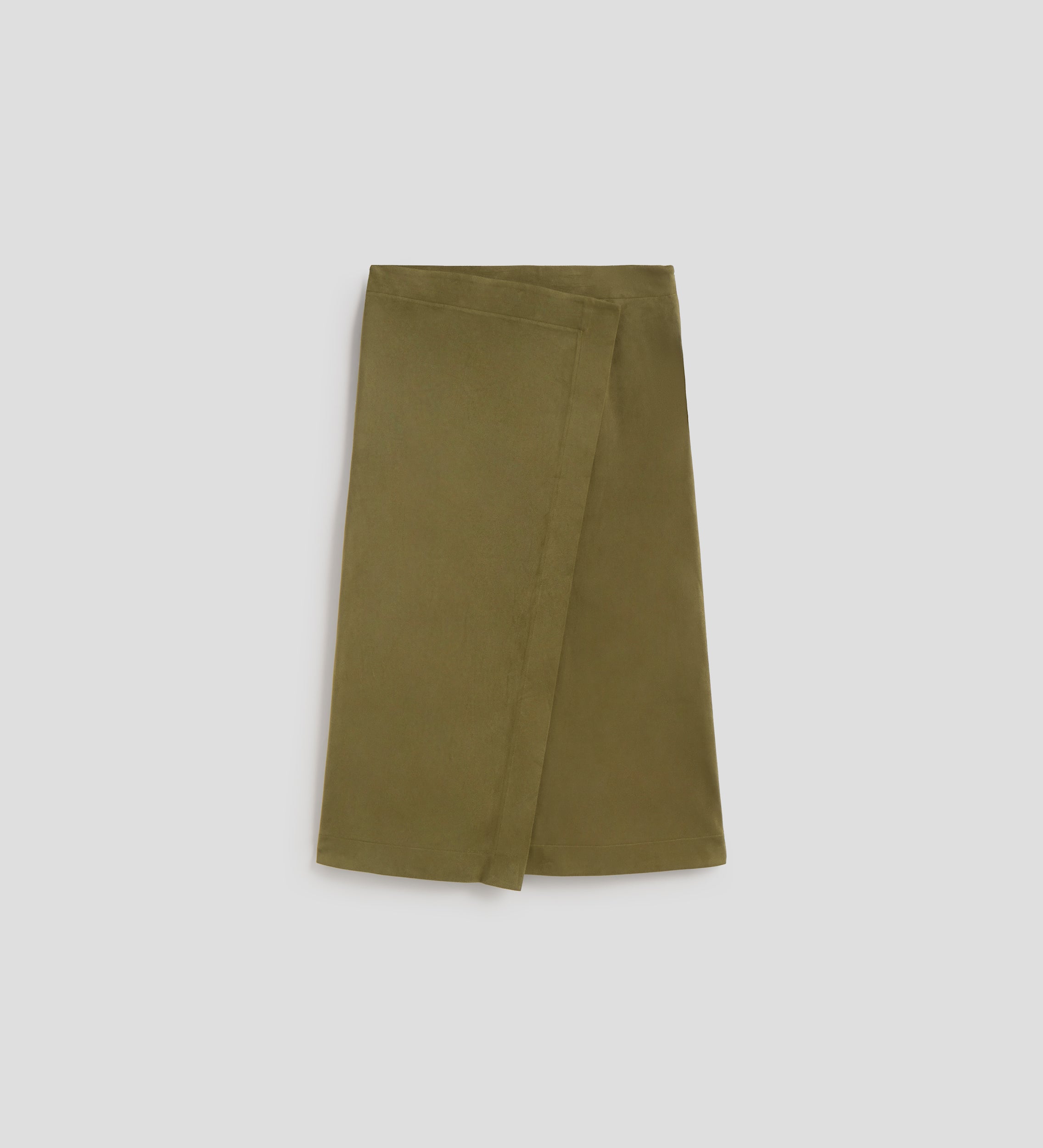 Falda midi antelina cruzada