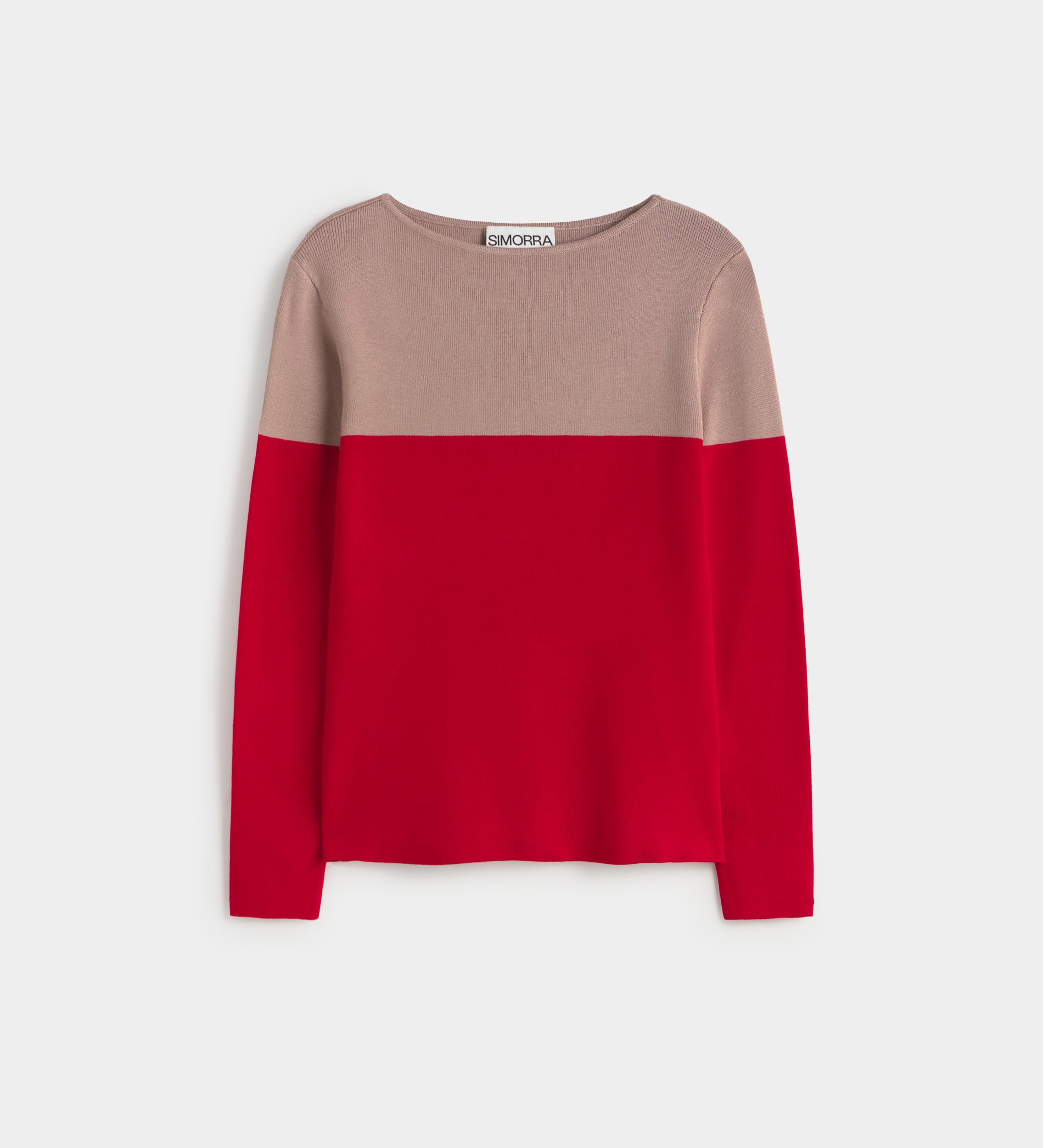 Pull en maille bicolore