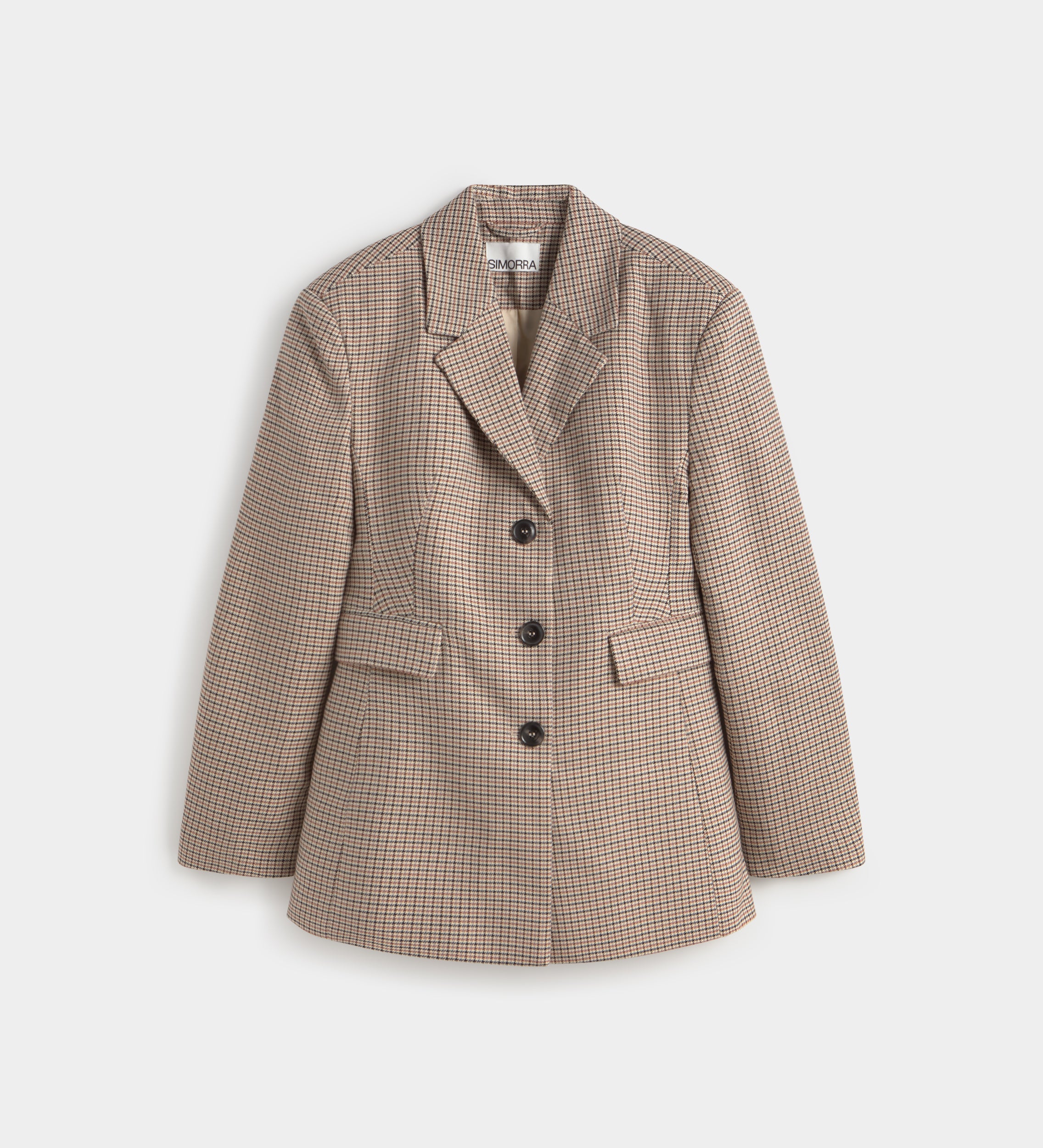 Fitted checked blazer