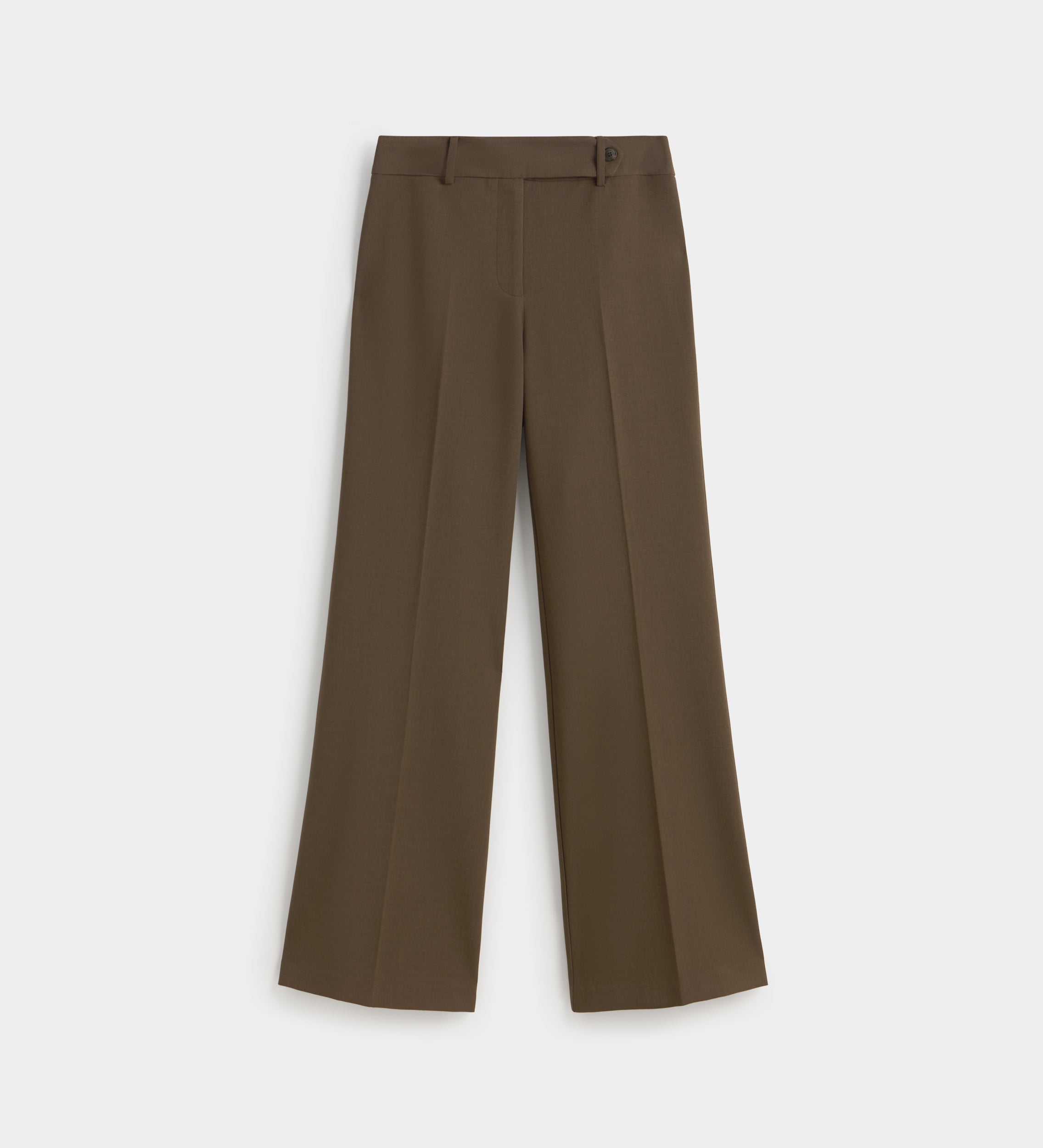 Long flared trousers