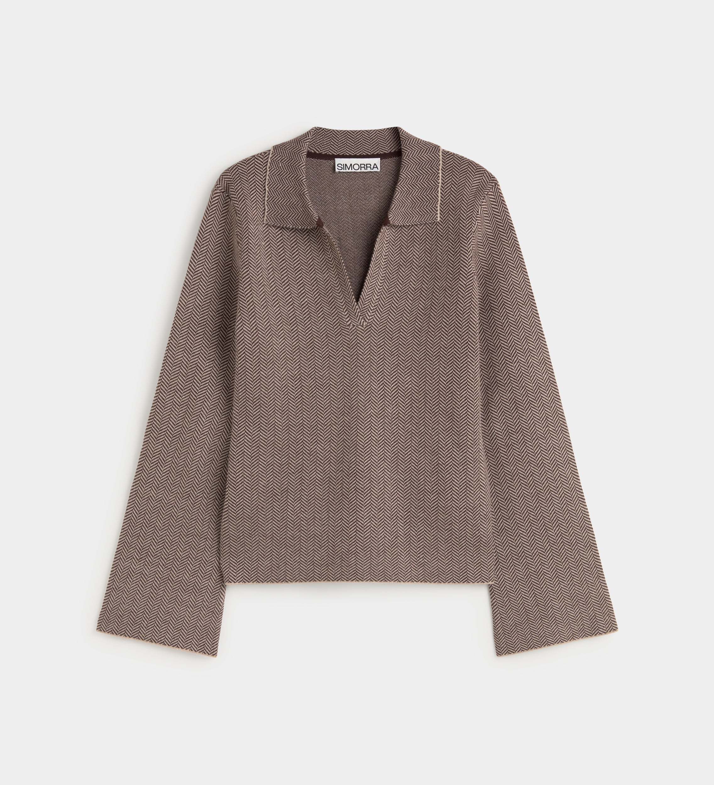 Pull en maille à chevrons