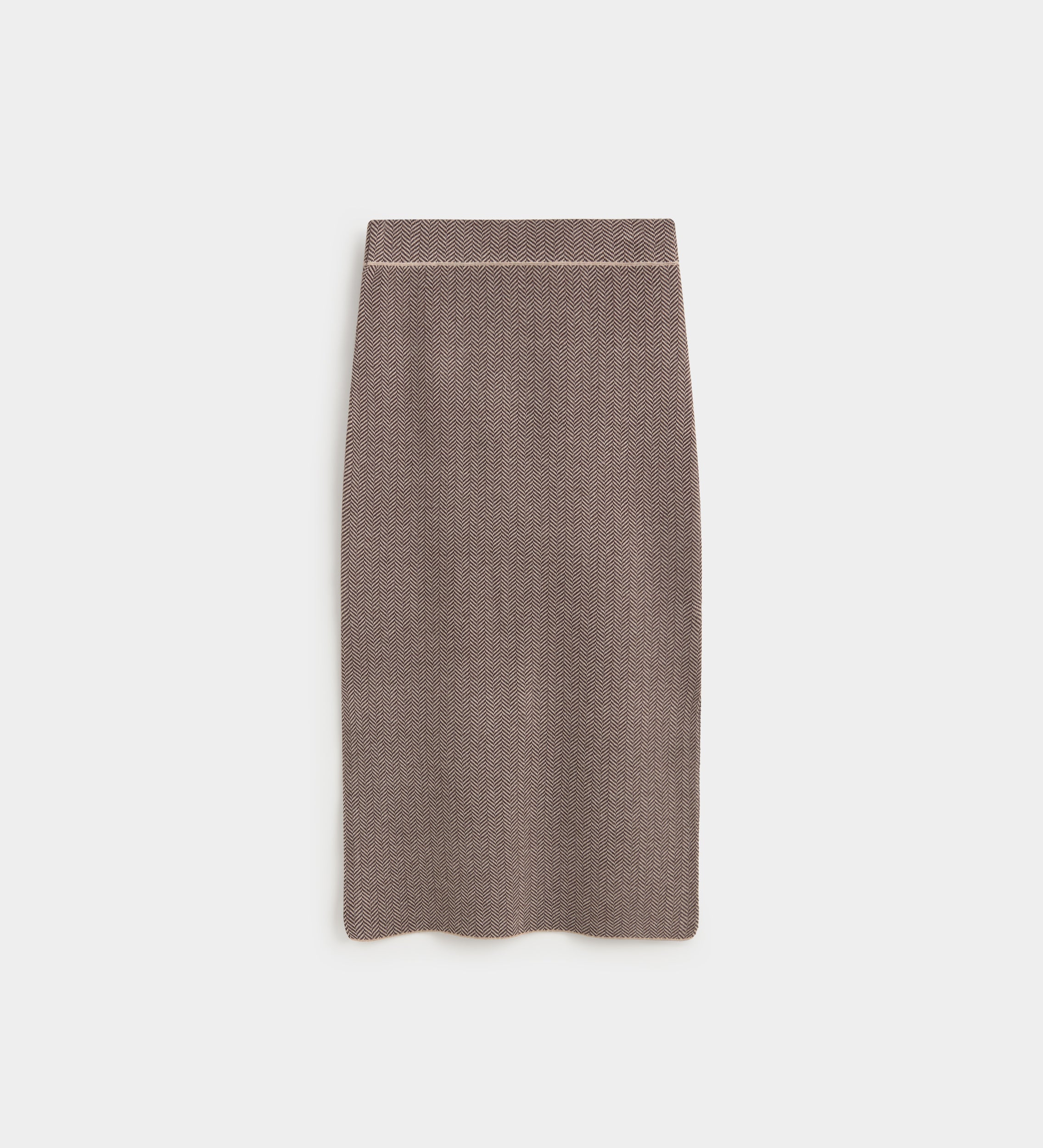 Herringbone knit skirt
