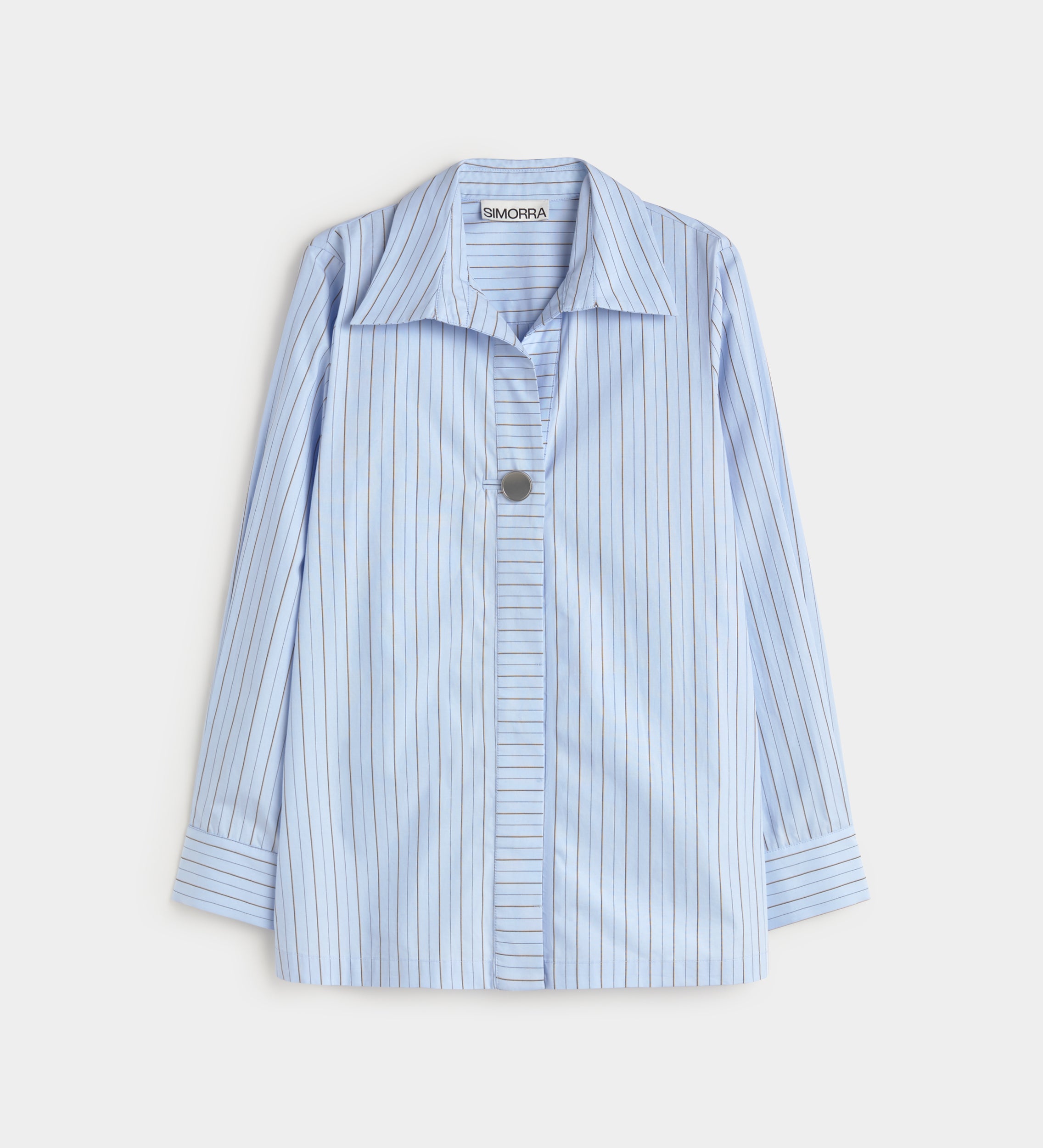 Striped button-up shirt