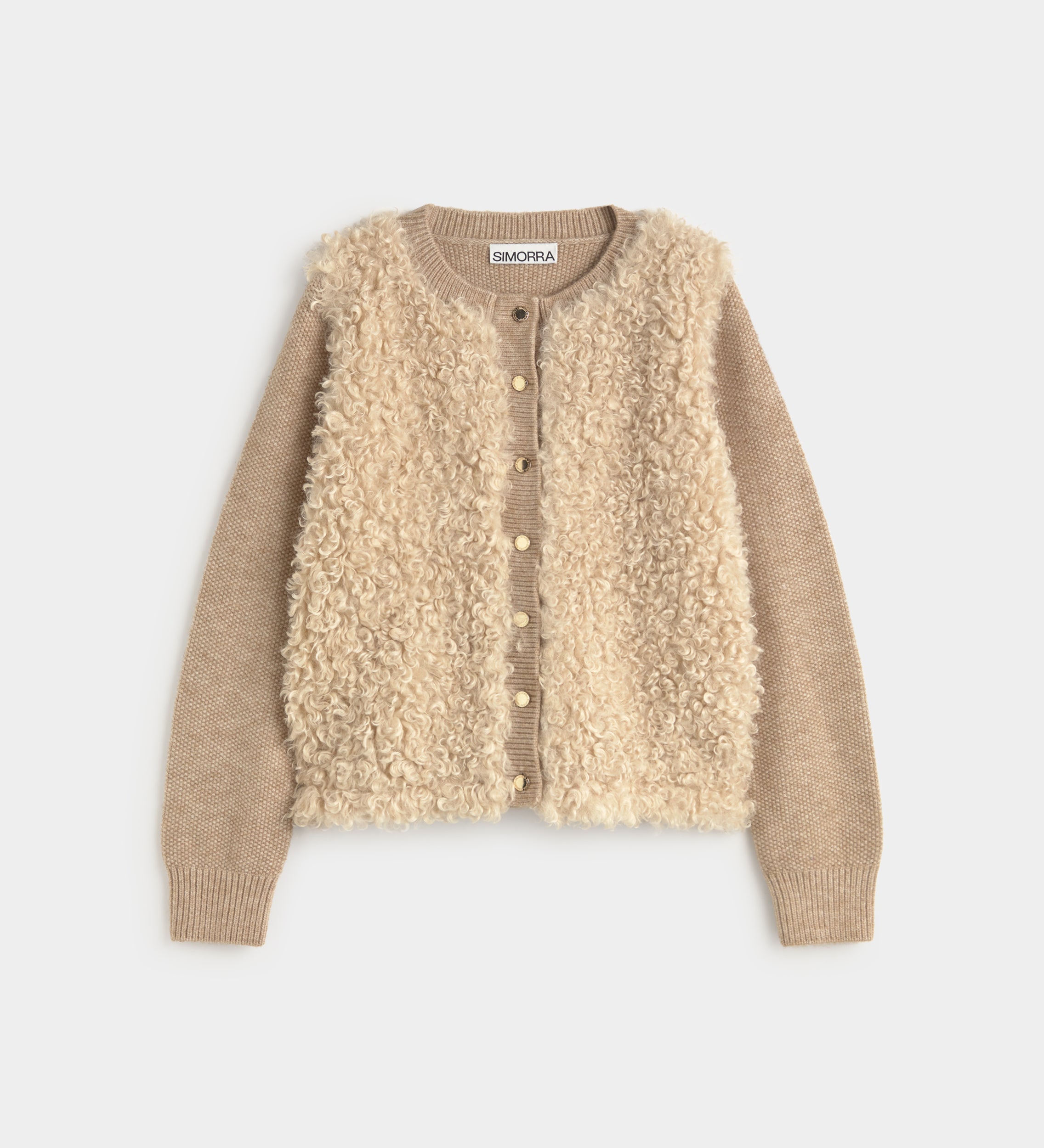 Cardigan en maille bimatière