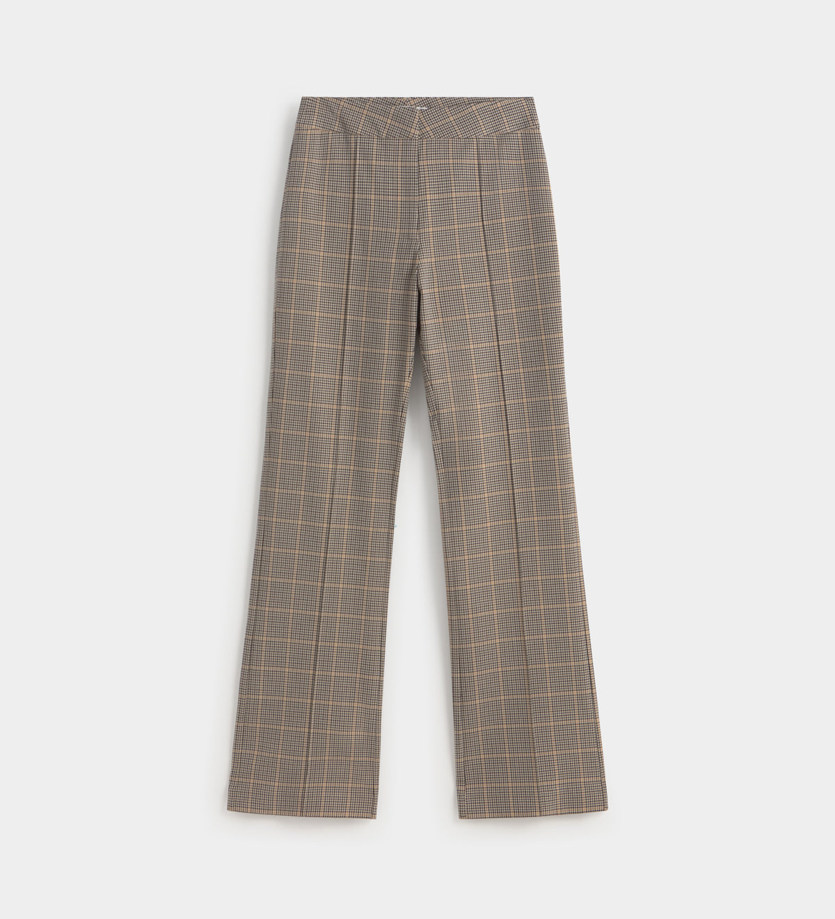 Pantalón recto estampado cuadros