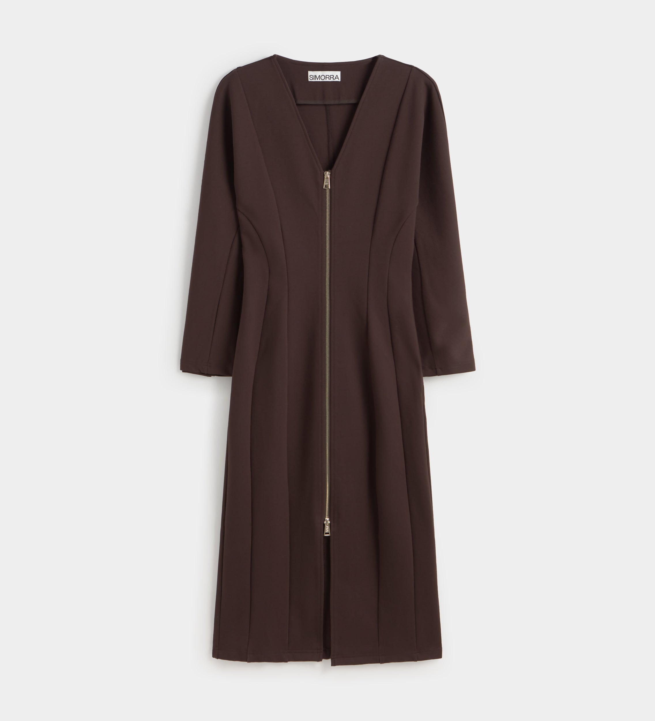 Robe midi à fermeture éclair