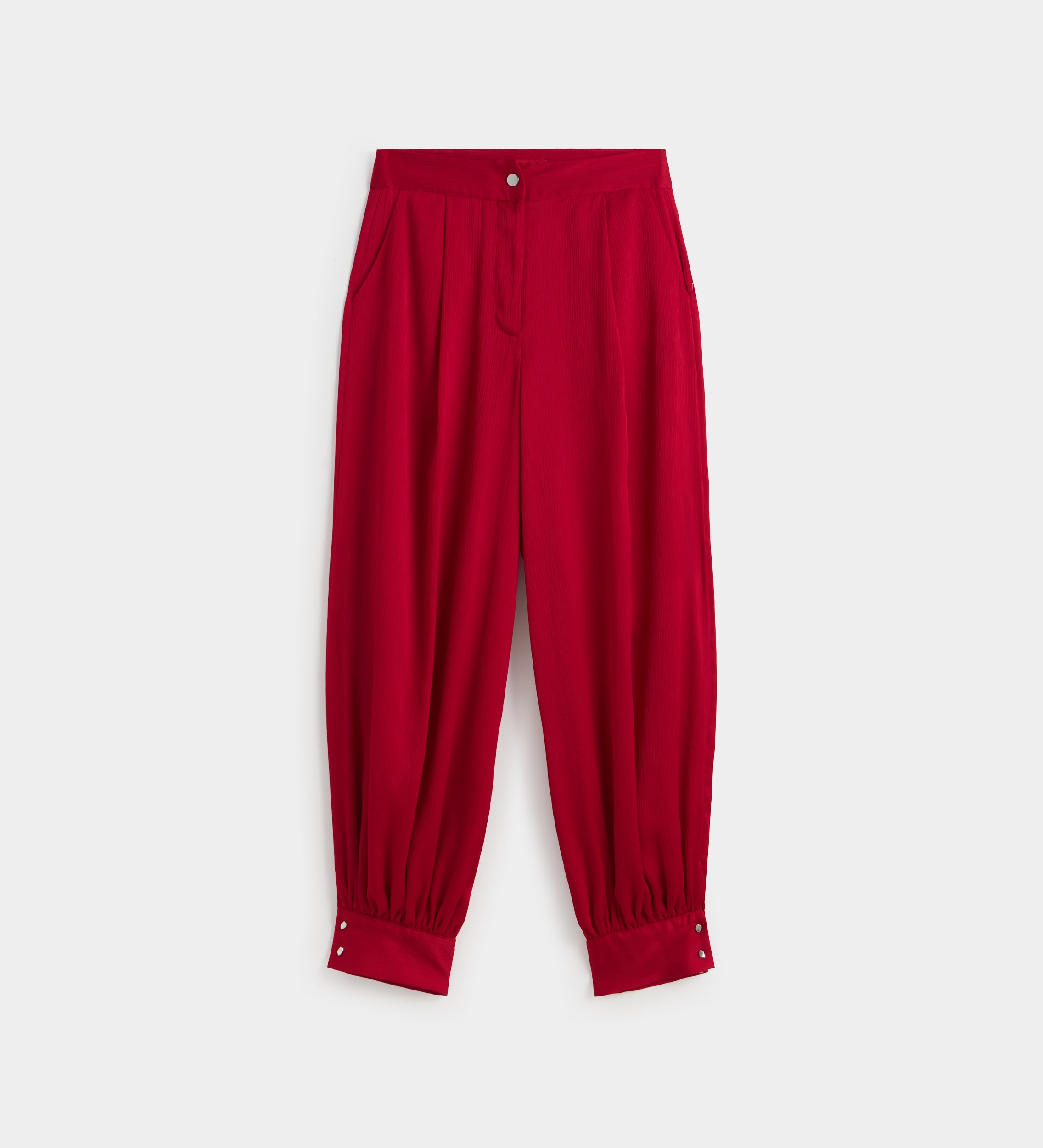 Textured harem trousers