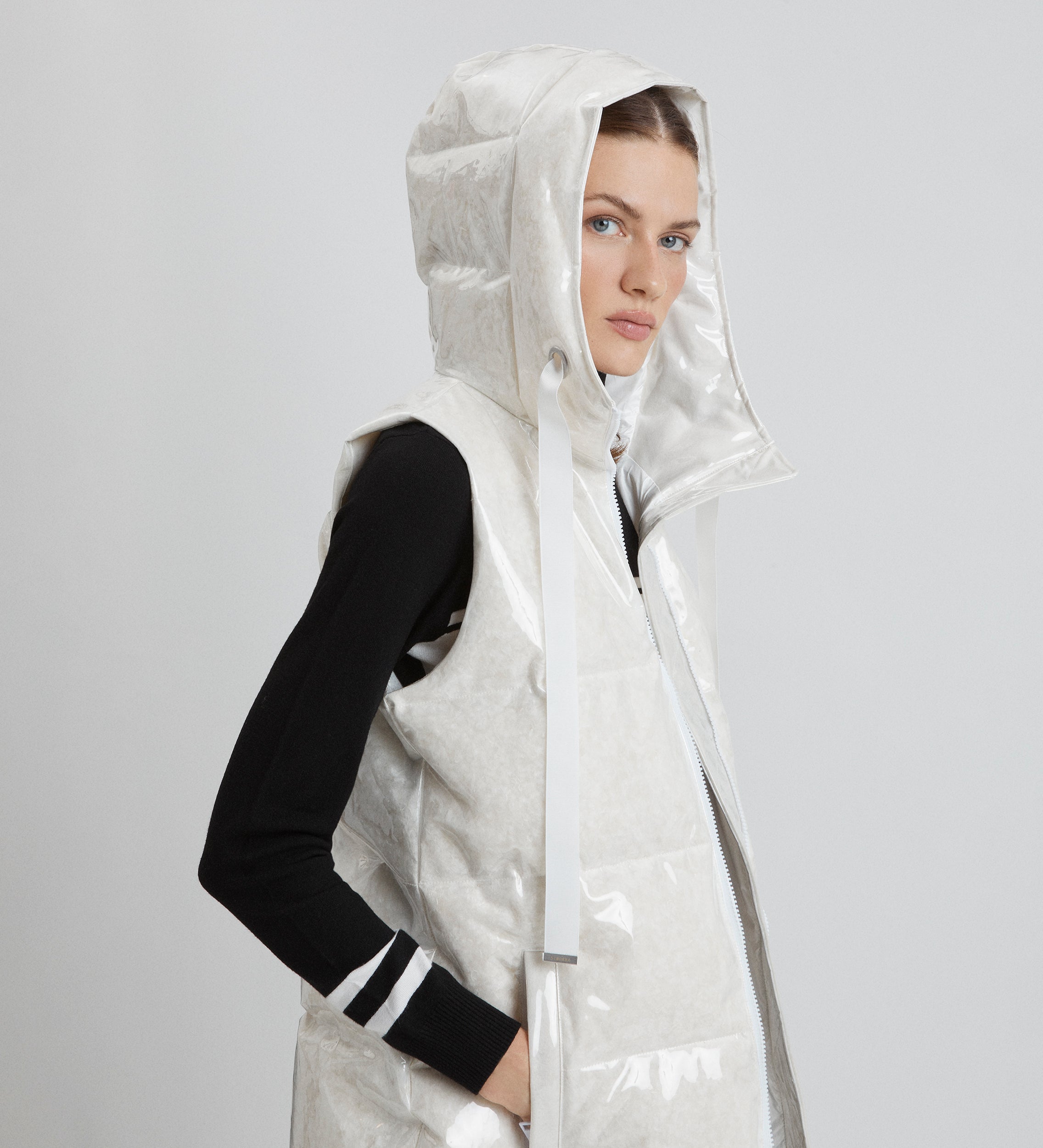 Transparent padded vest