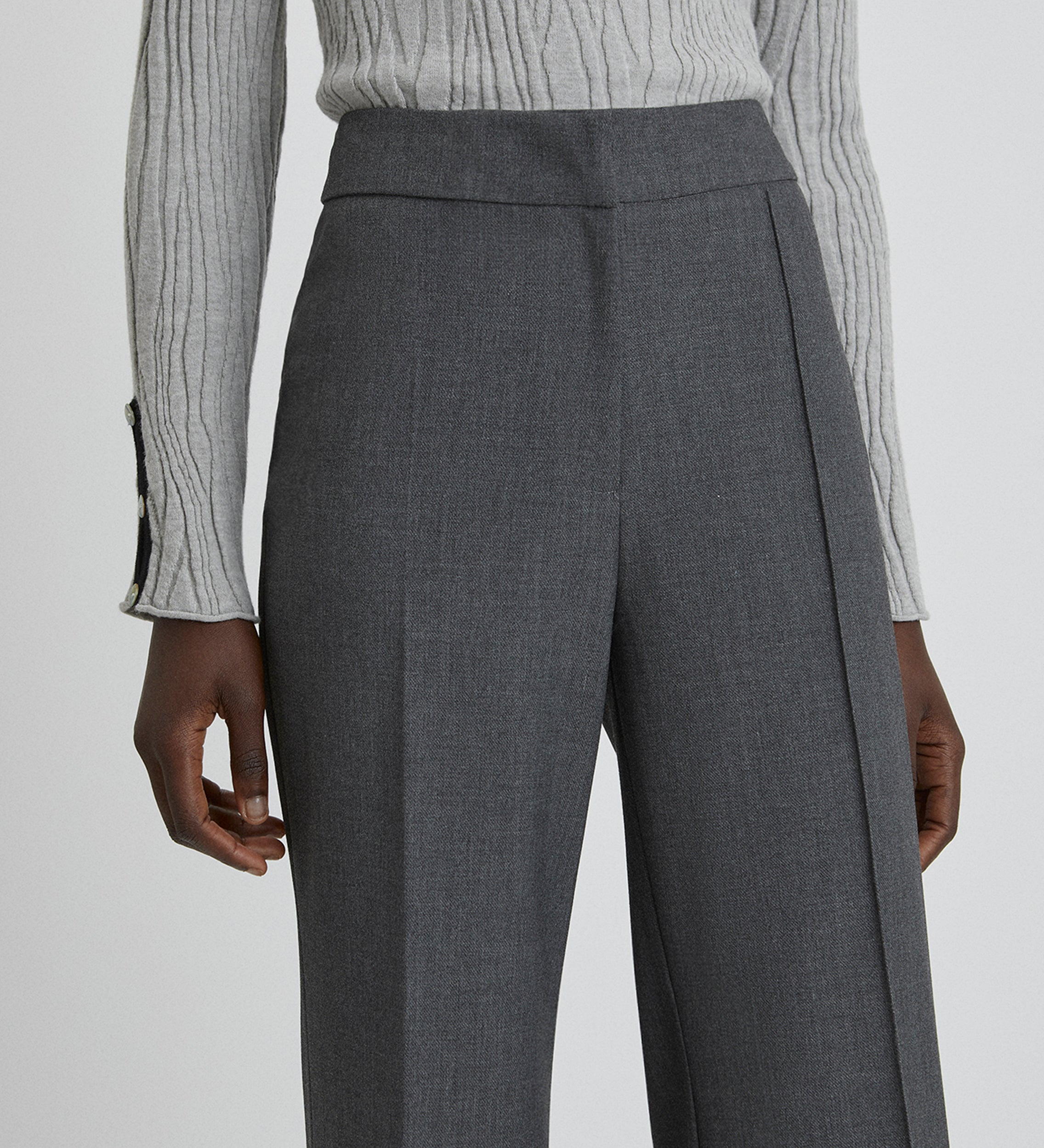 Wide crepe pants