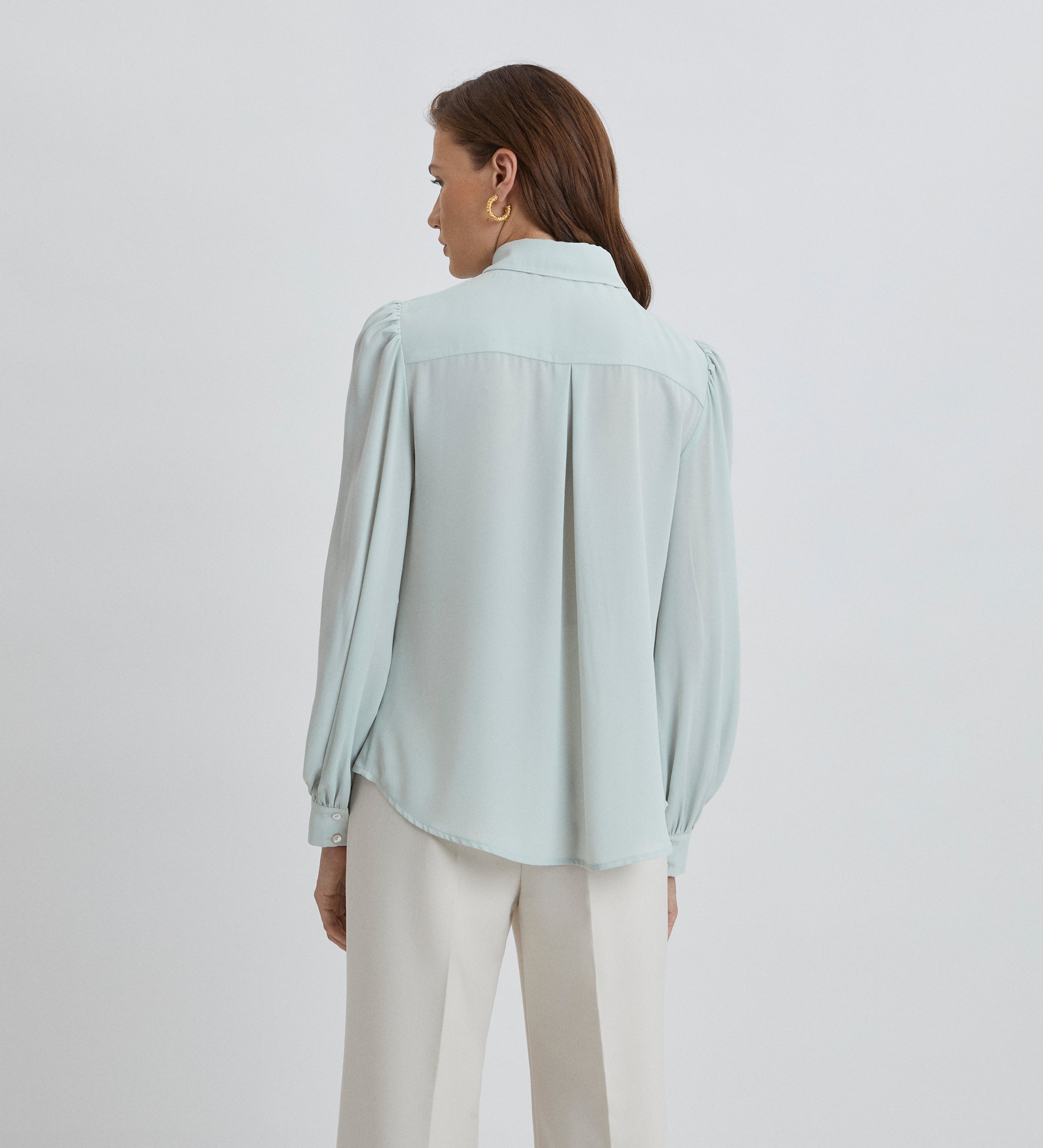 Gathered yoke blouse
