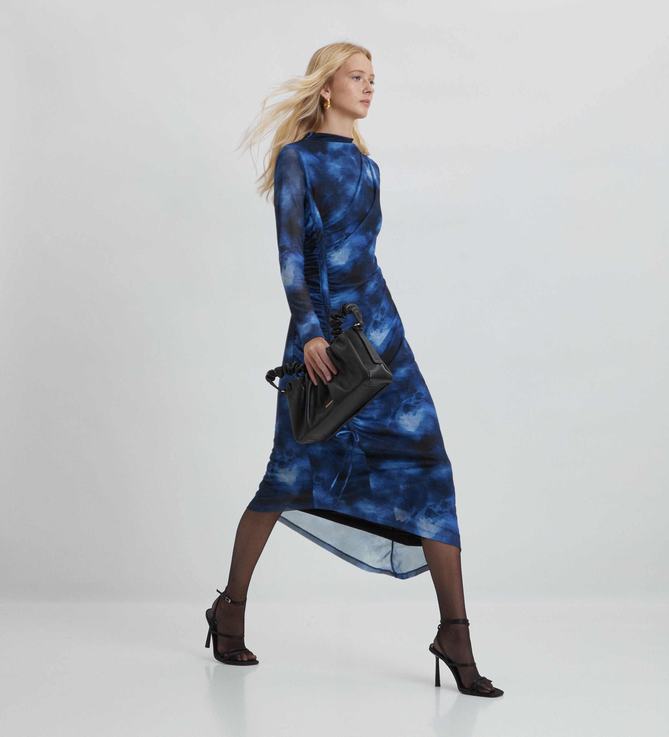 Printed tulle dress