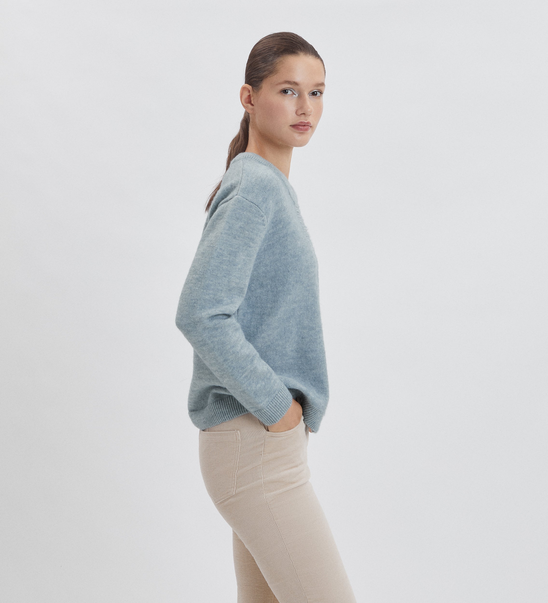 Jersey efecto deshilachado