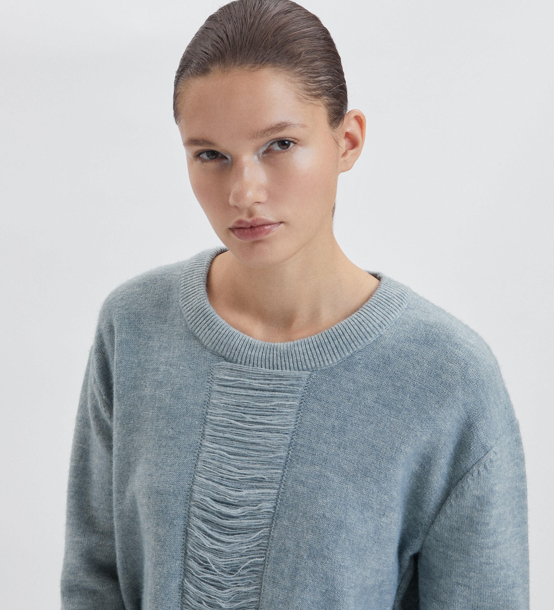 Jersey efecto deshilachado