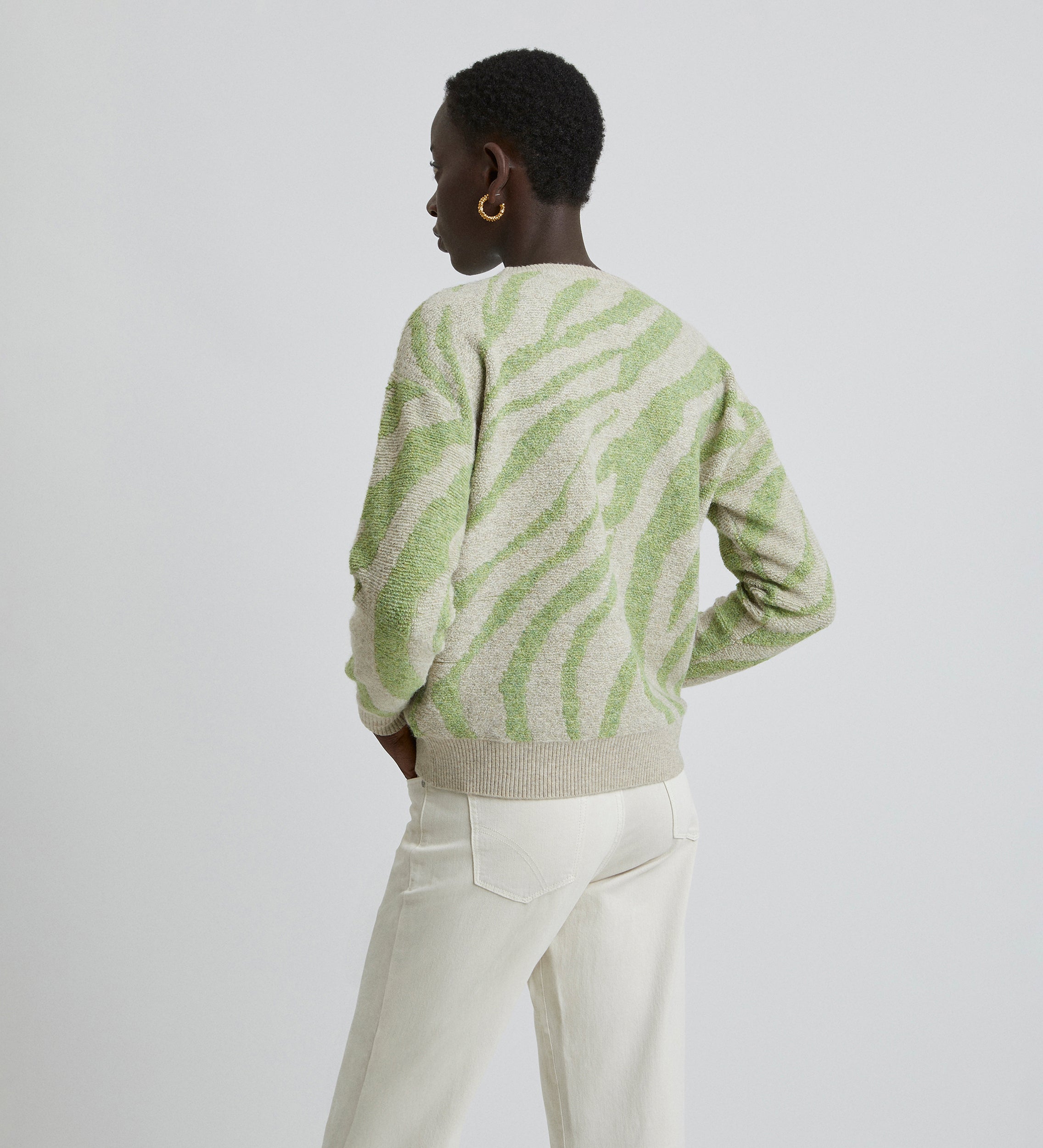 Jacquard knit sweater