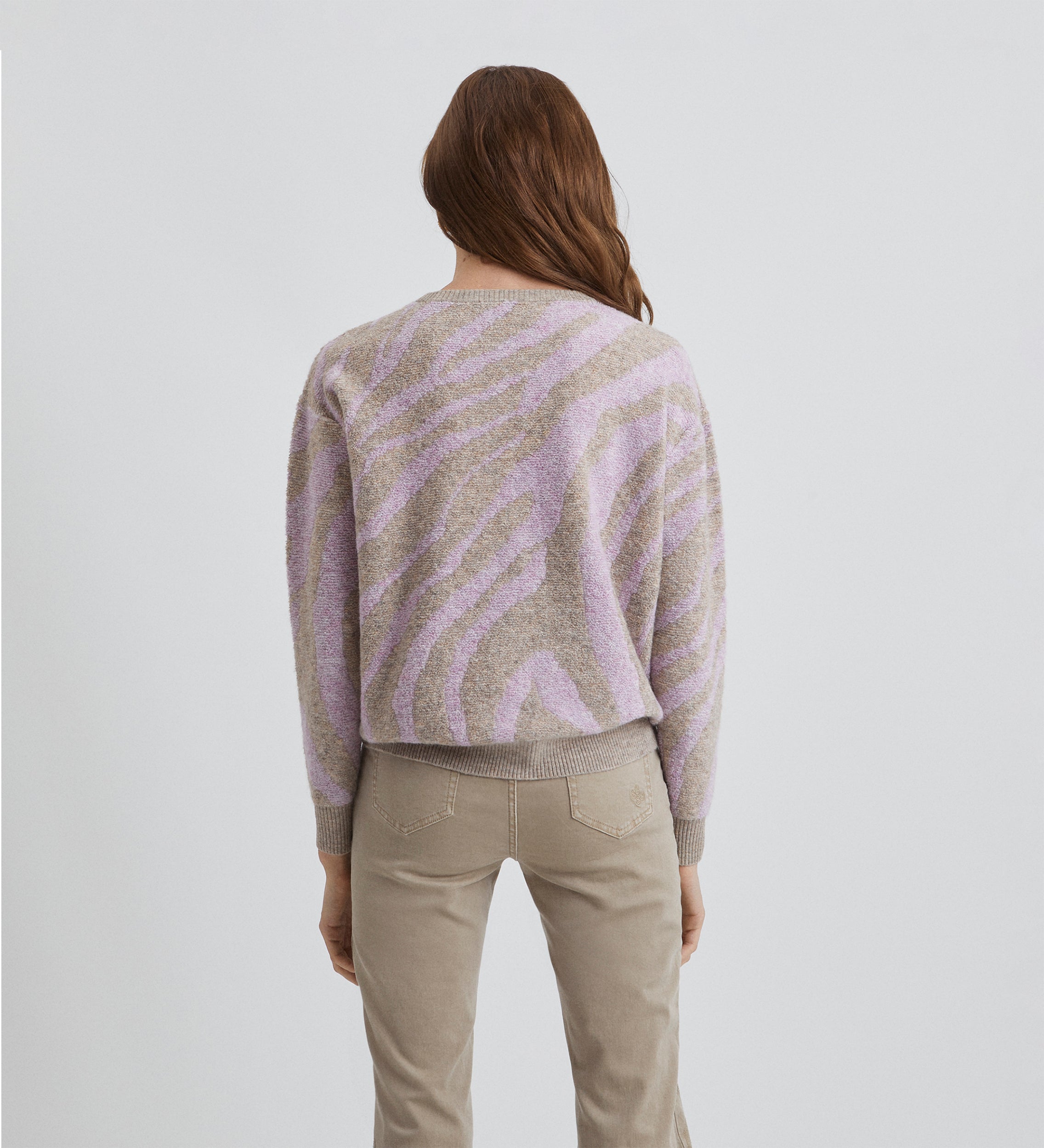 Jacquard knit sweater