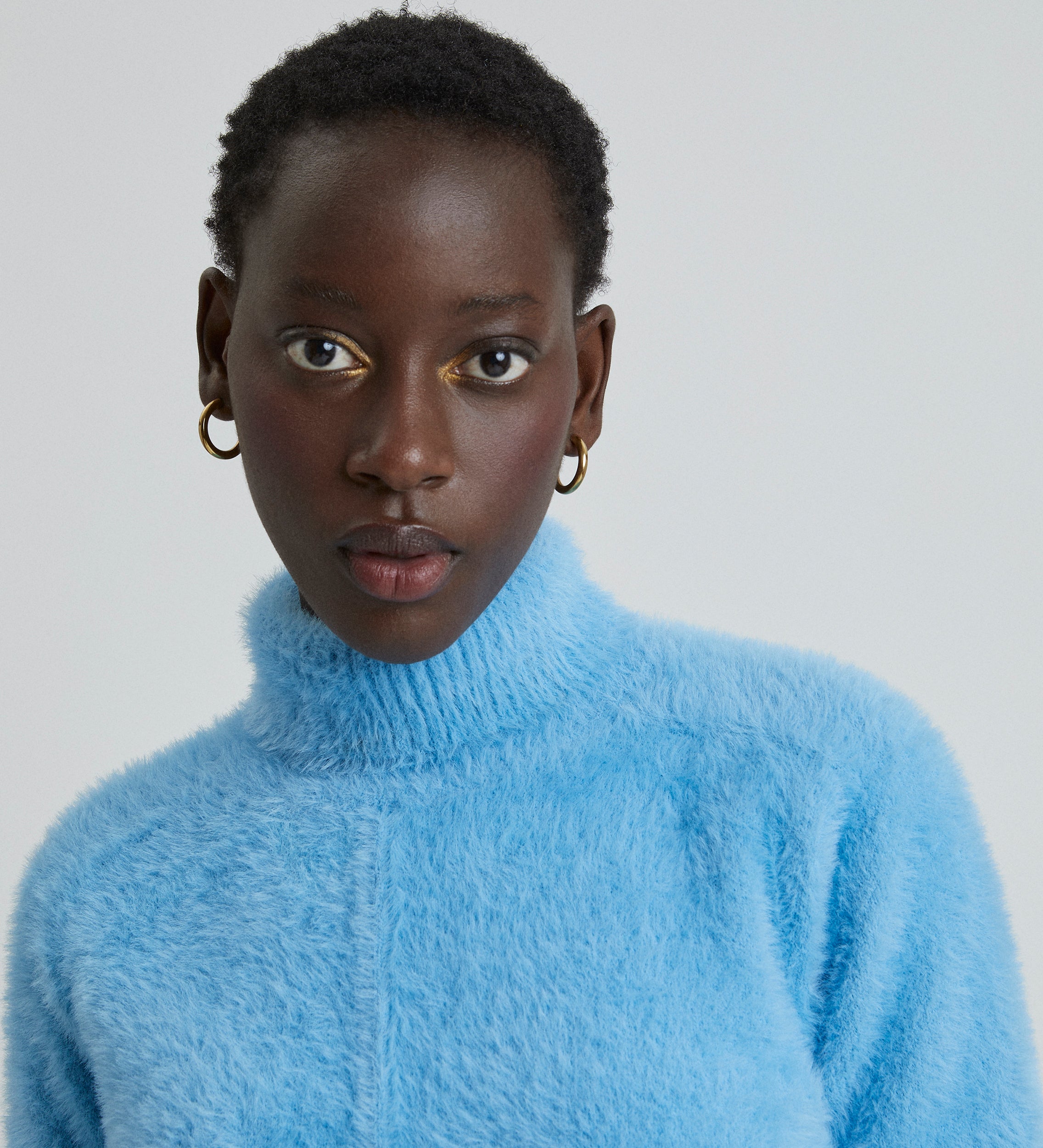 Furry knit sweater