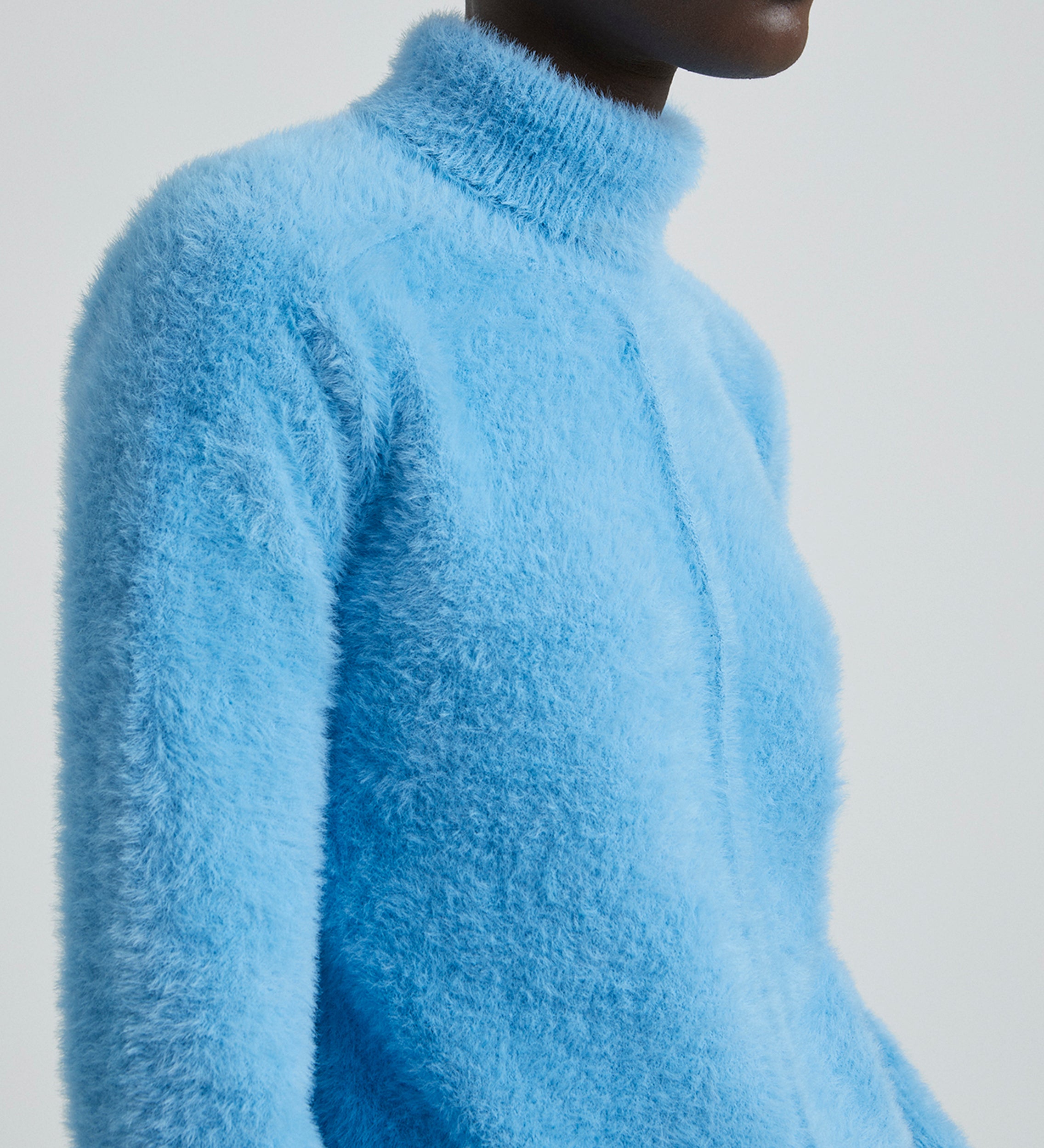 Furry knit sweater