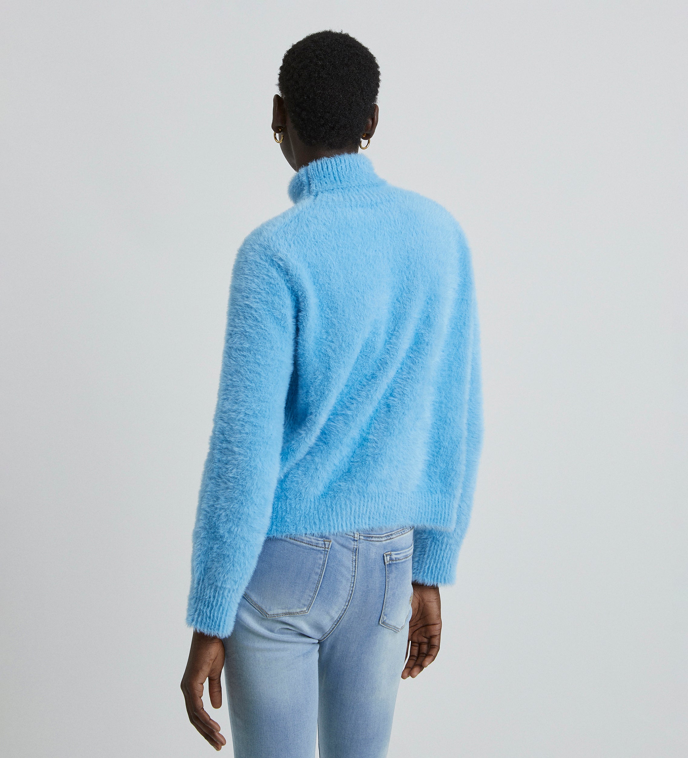 Furry knit sweater