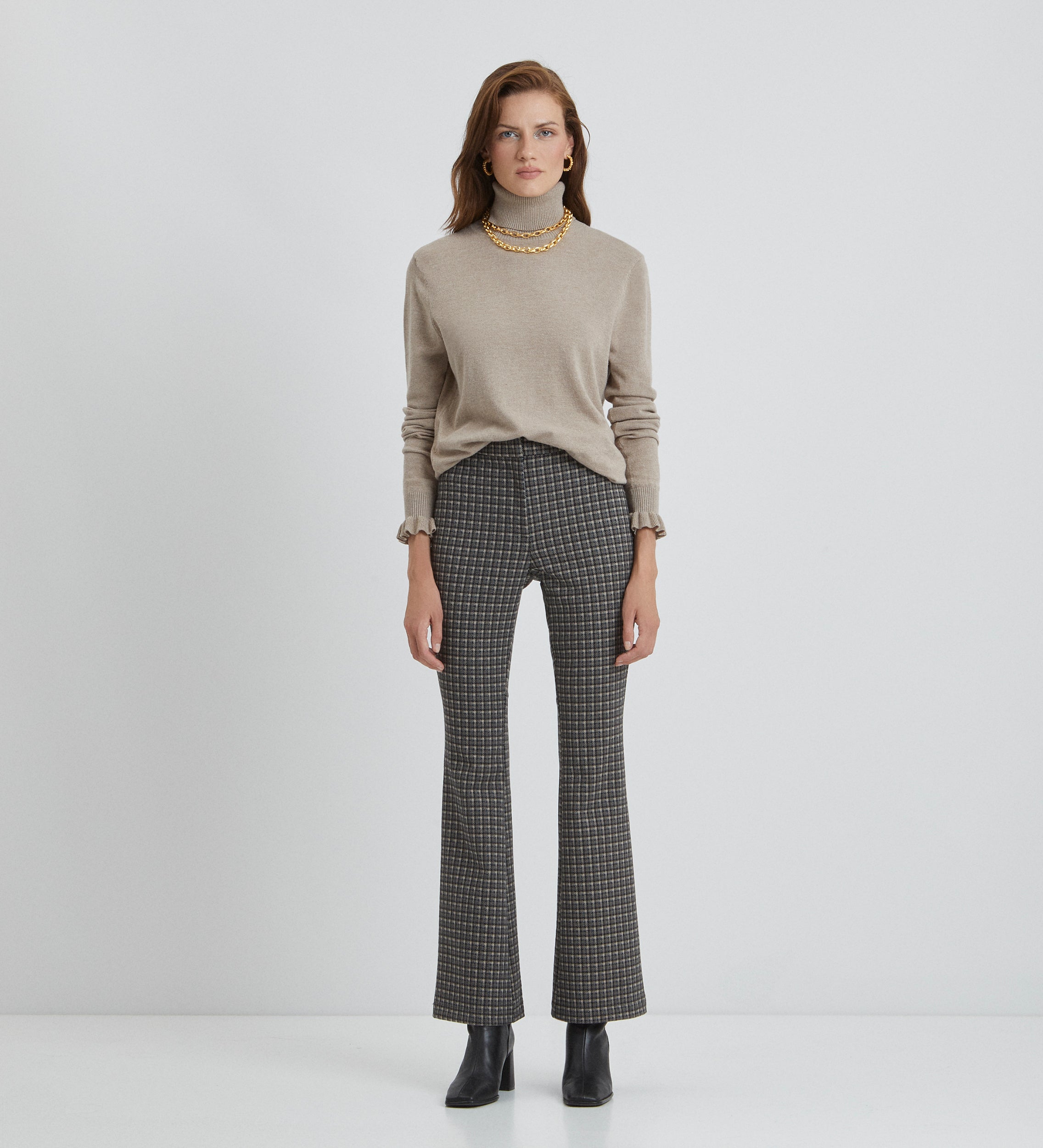 Pantalon élastique évasé