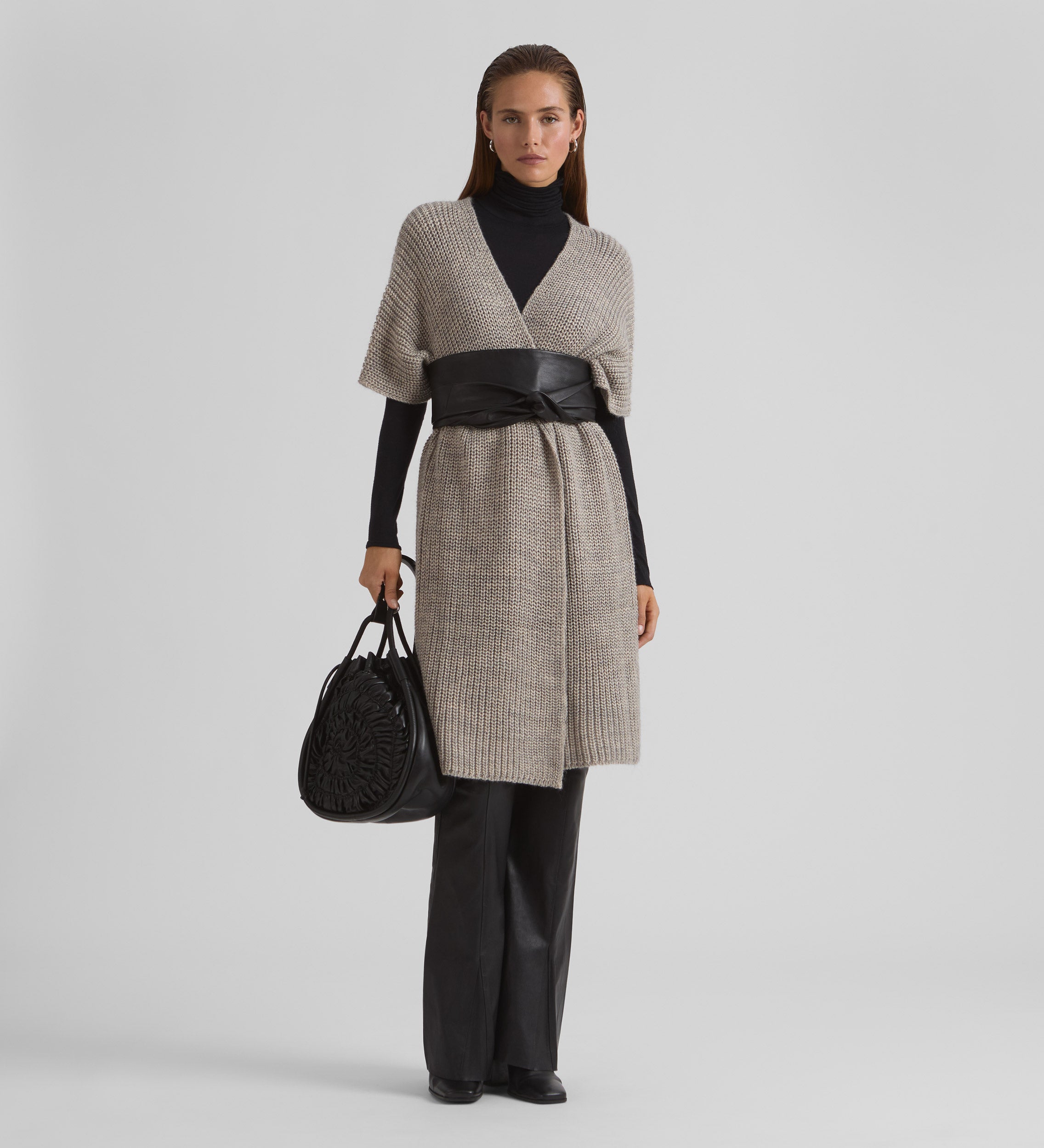 Cárdigan largo manga japonesa