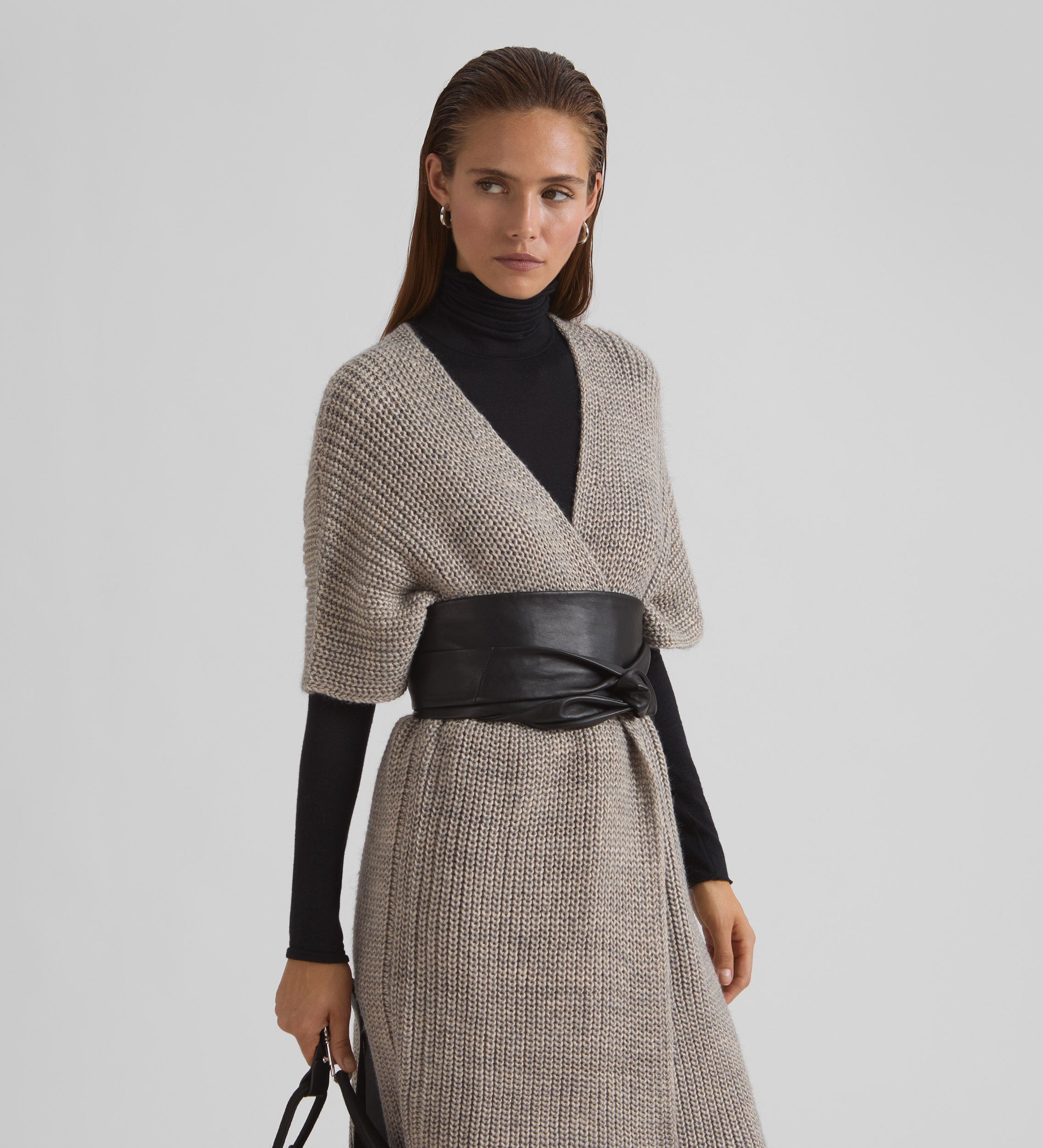 Cárdigan largo manga japonesa