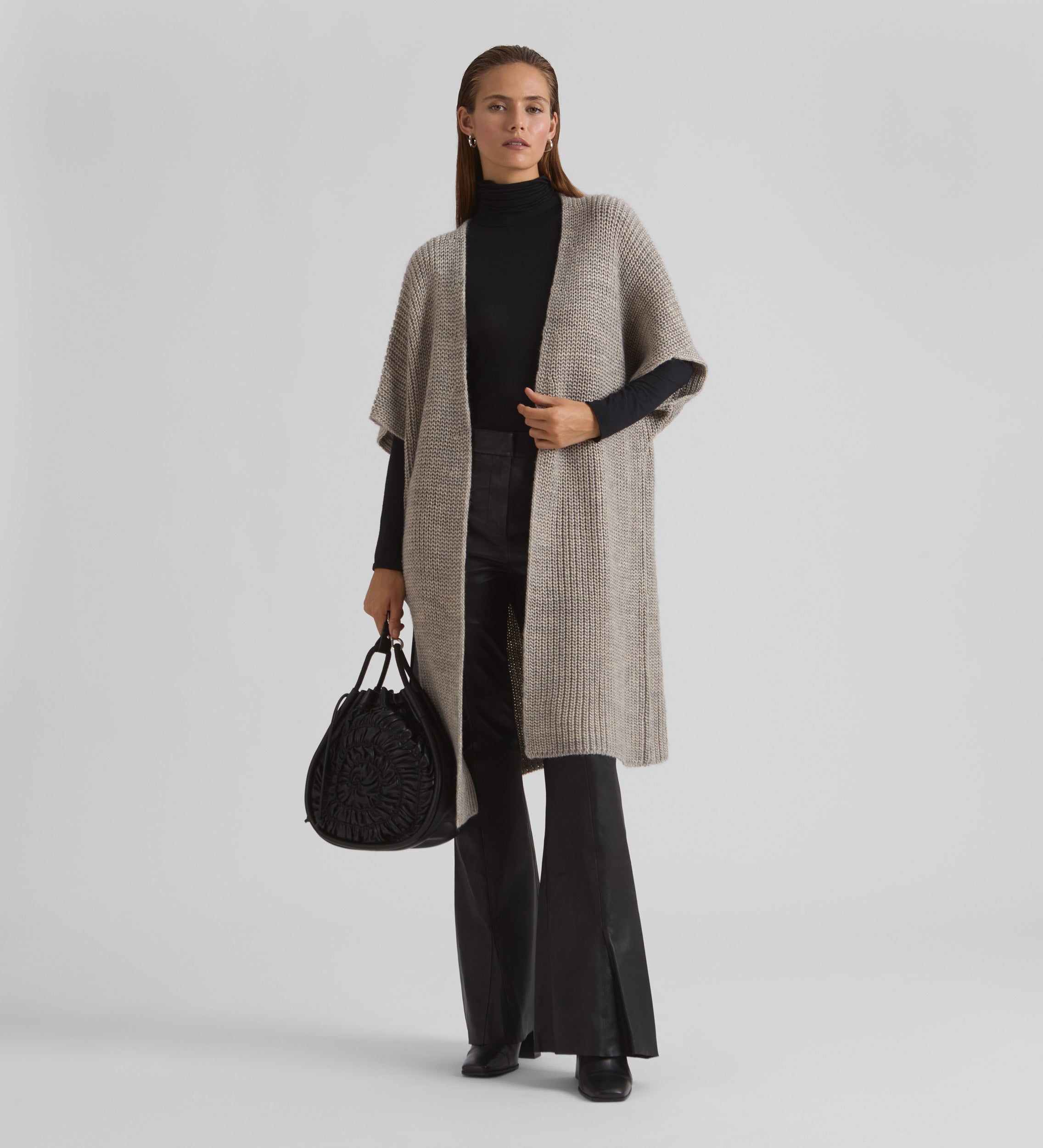 Cárdigan largo manga japonesa