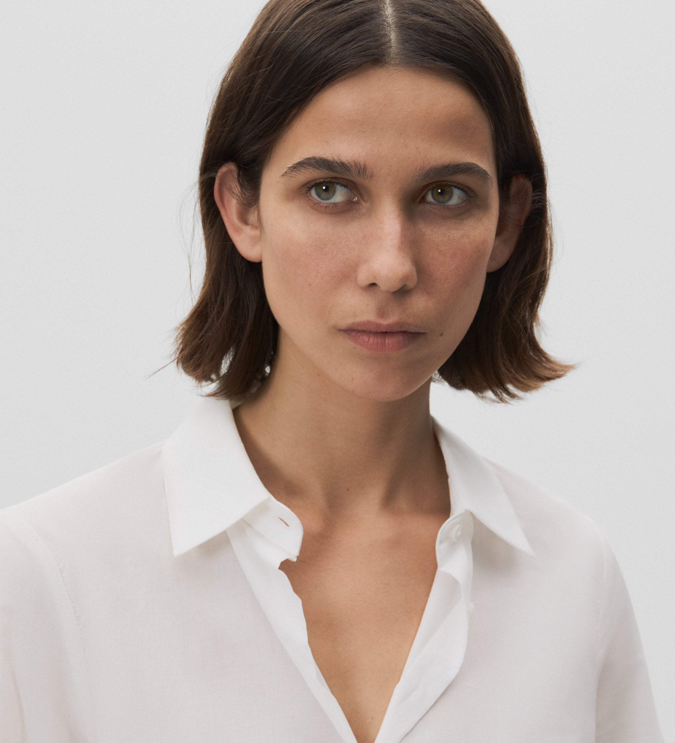 Straight cotton shirt