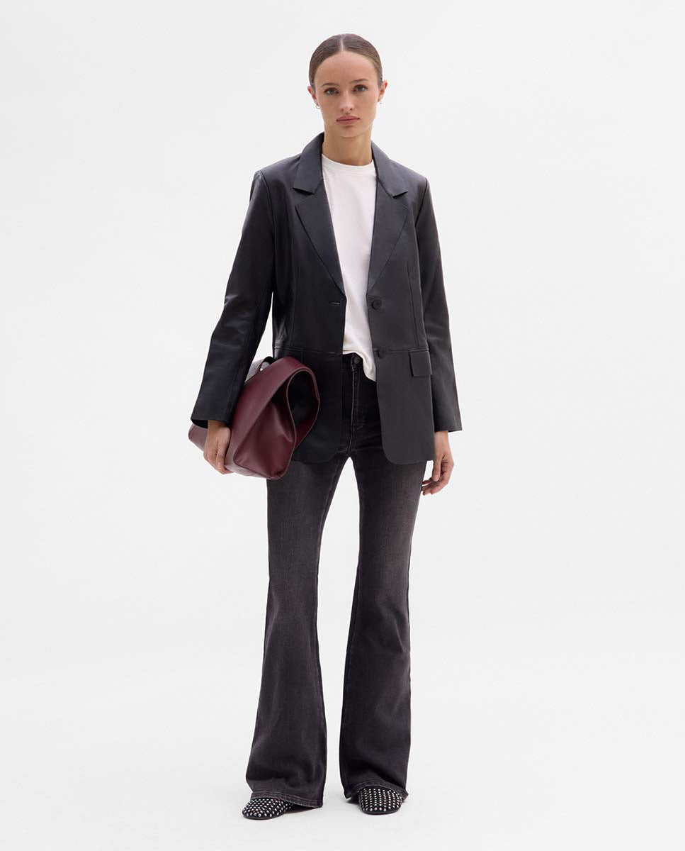 Blazer droit en nappa