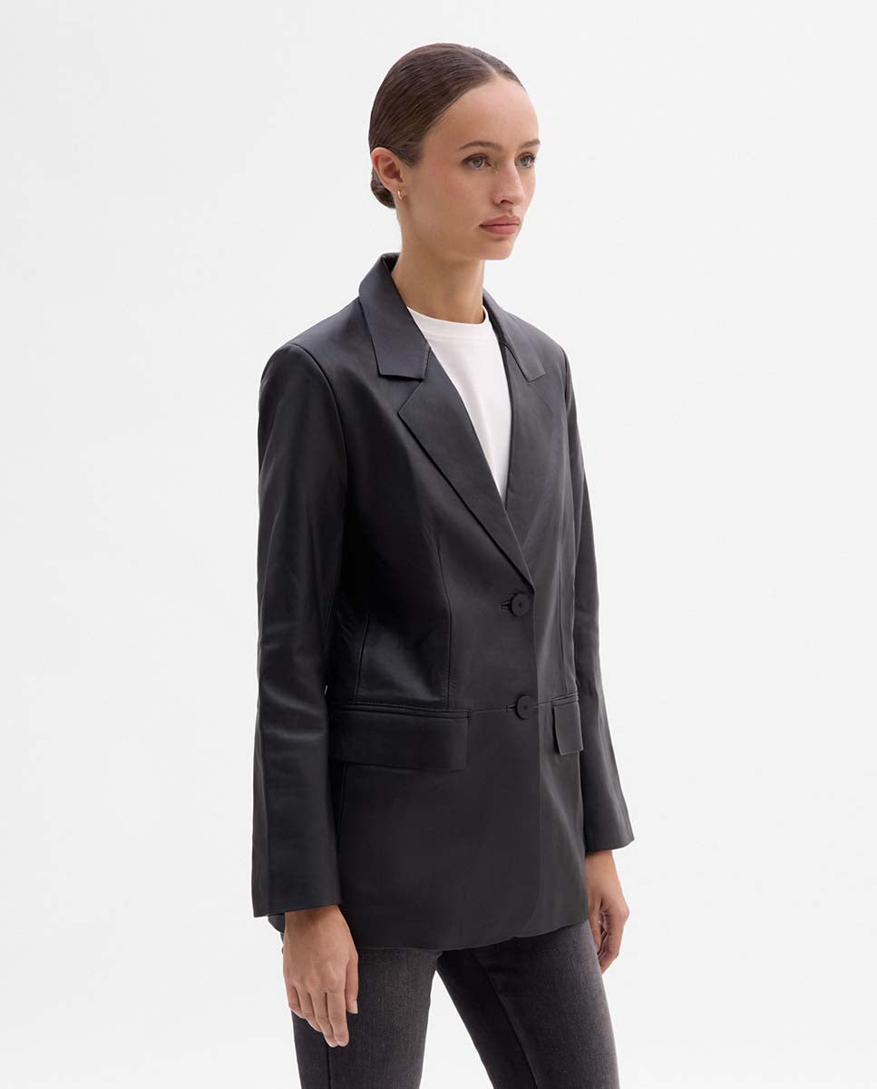 Blazer droit en nappa