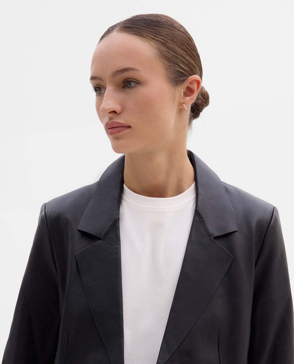 Blazer droit en nappa