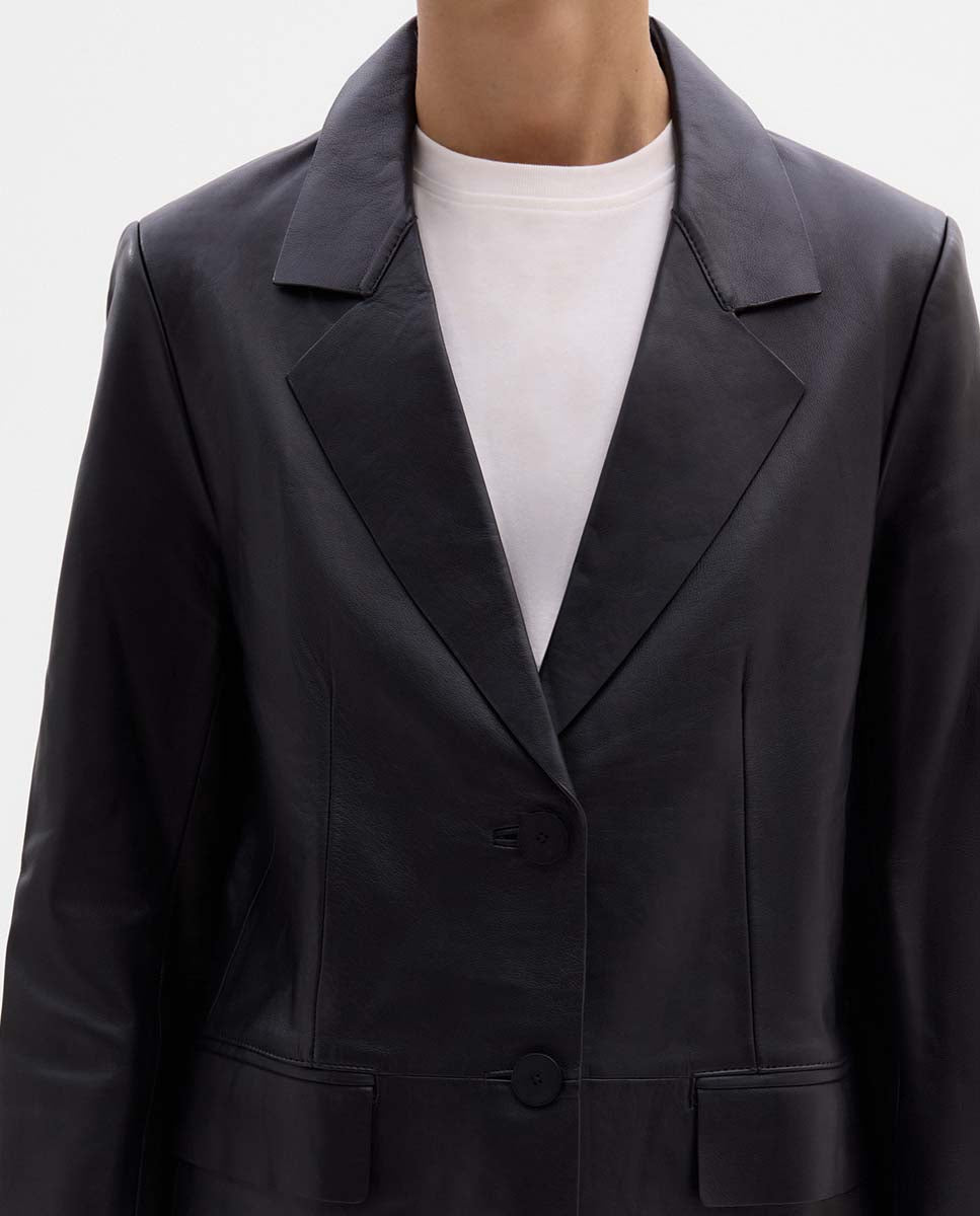 Blazer droit en nappa