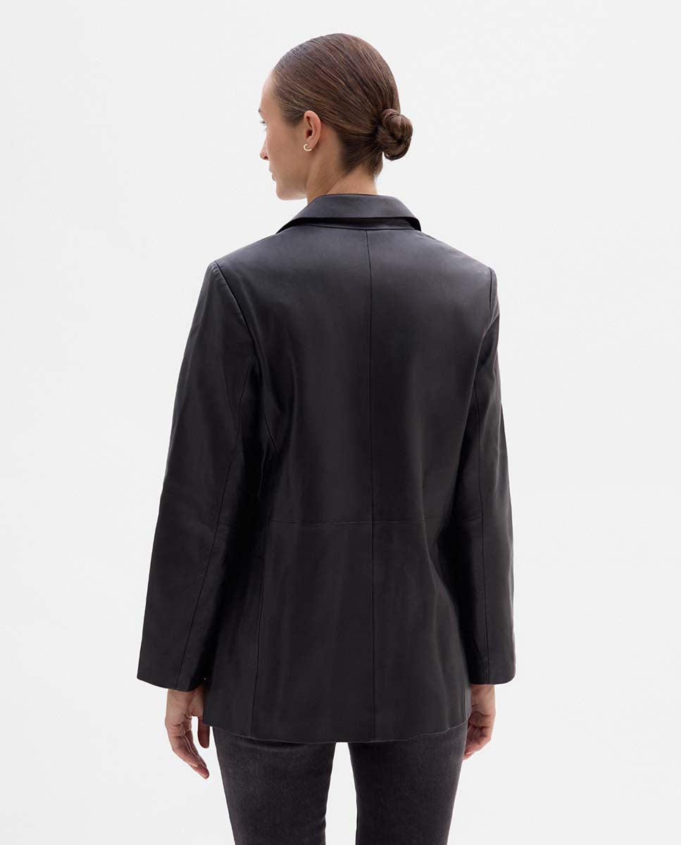 Blazer droit en nappa