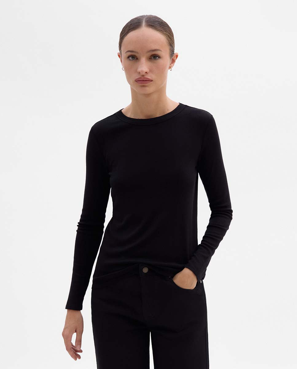 Long sleeve fitted t-shirt