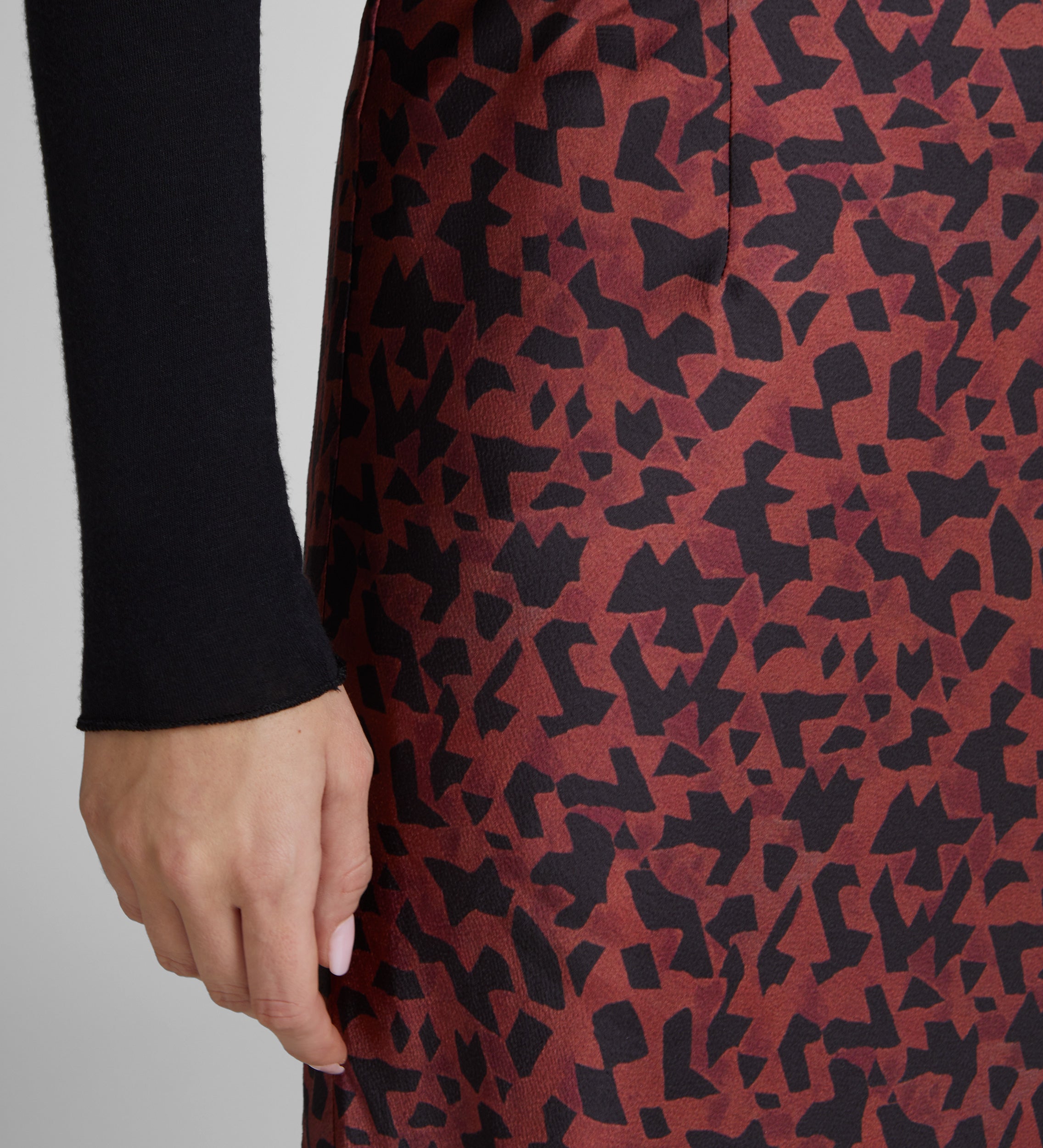 Printed midi skirt