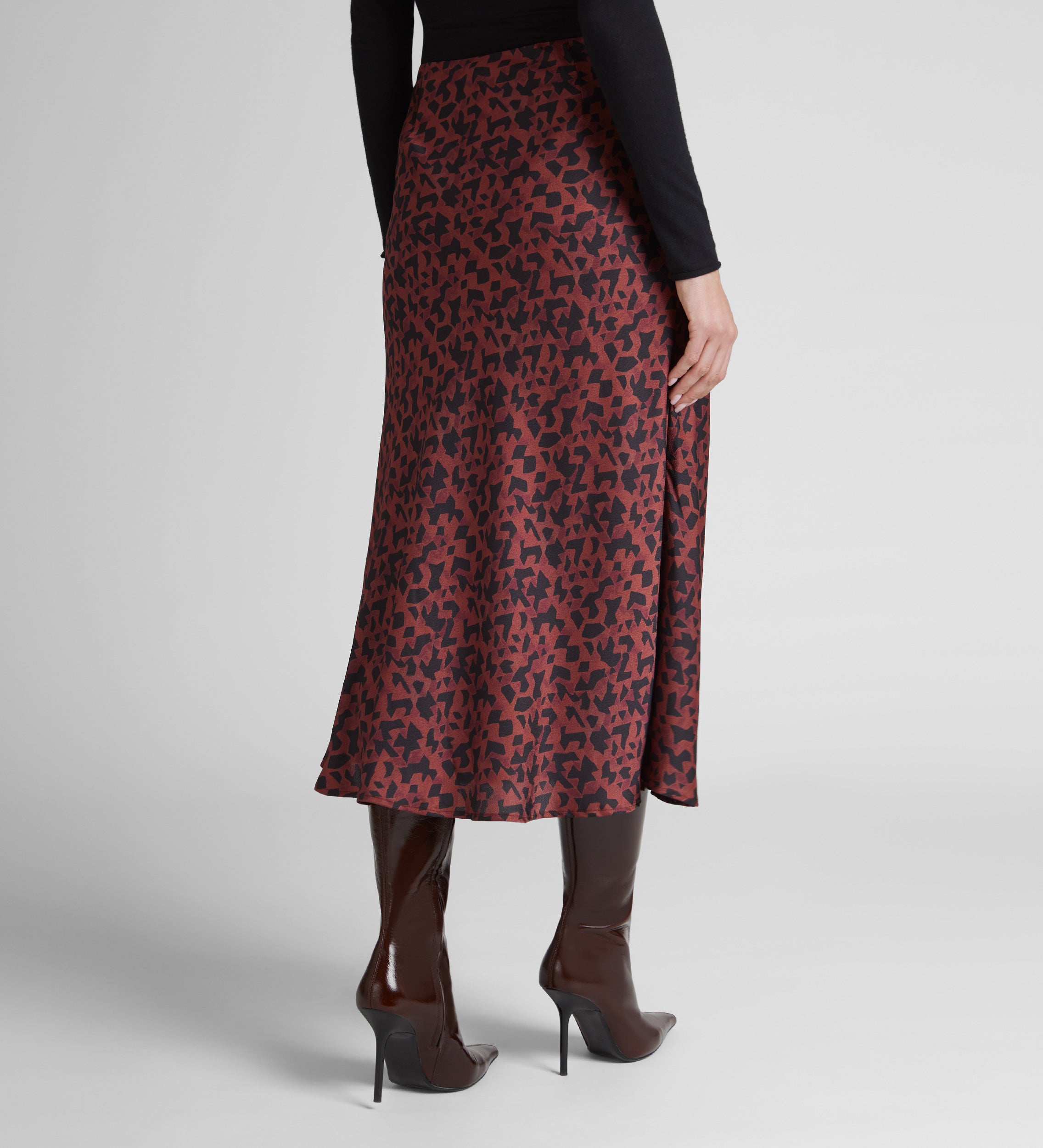 Printed midi skirt