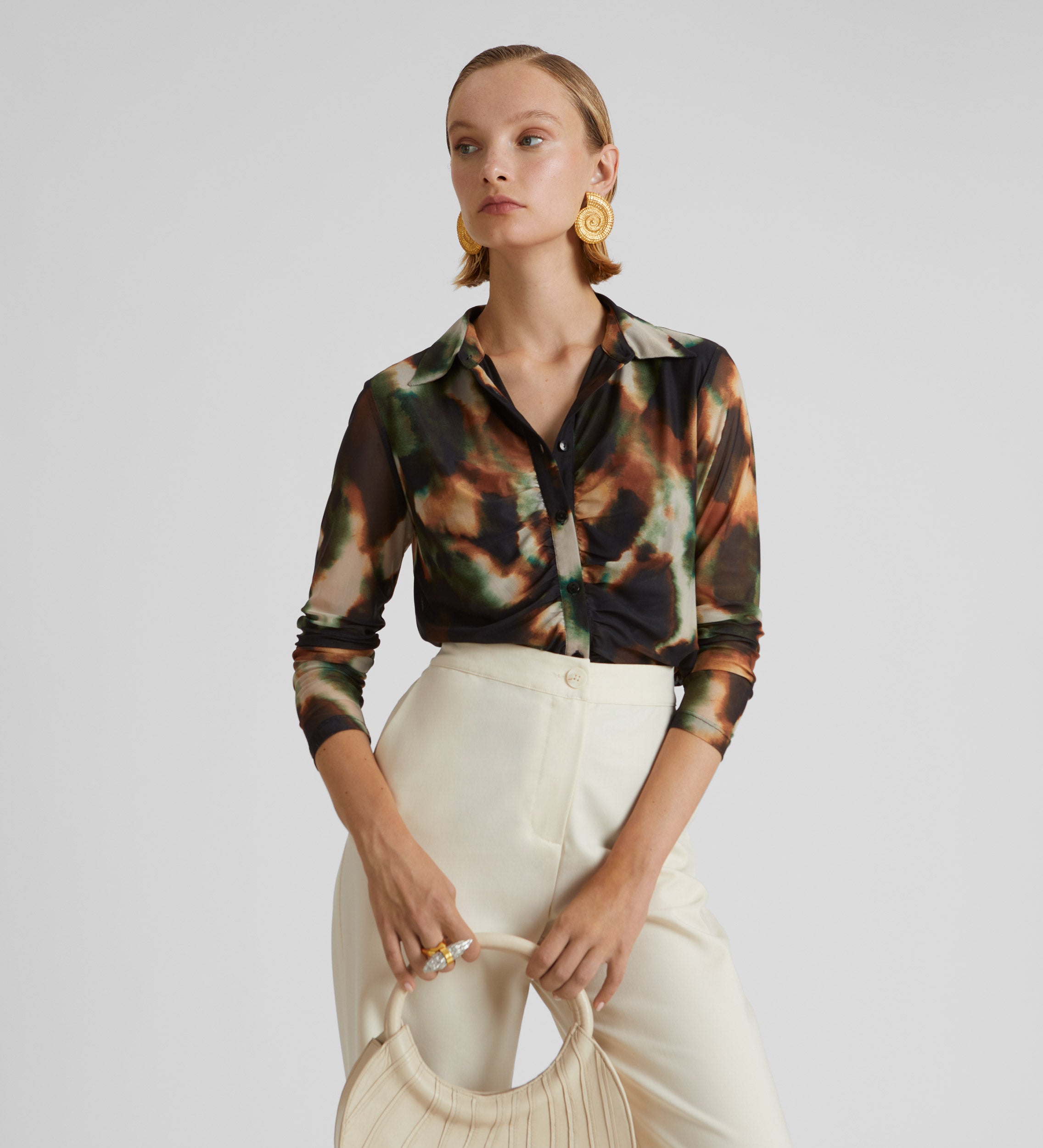 Camisa tul estampada