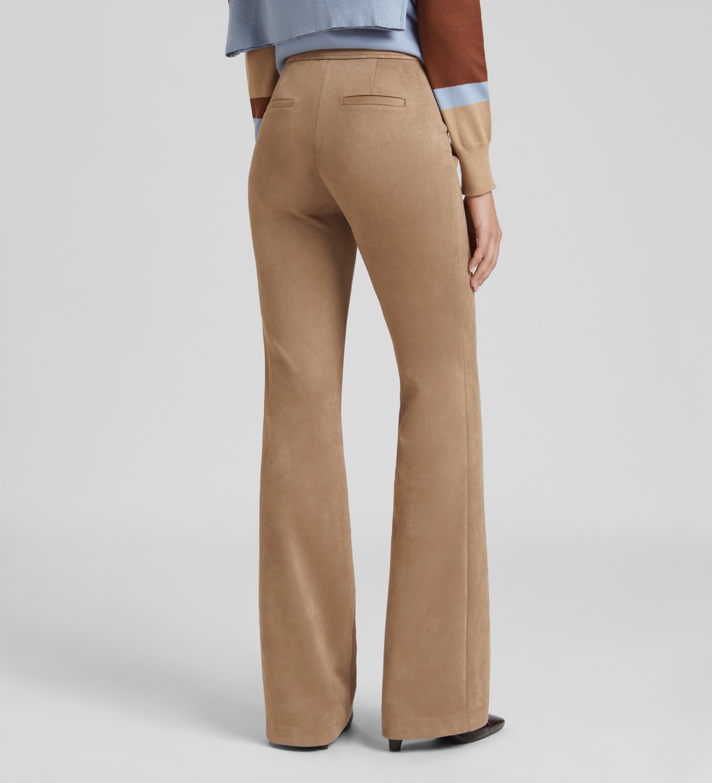 Pantalon évasé en daim